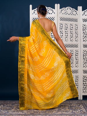 By Bandhani Saree With Festive Wear 