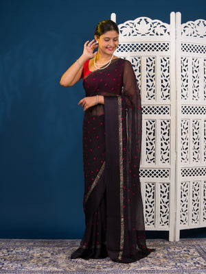 By Bandhani Saree With Casual Wear