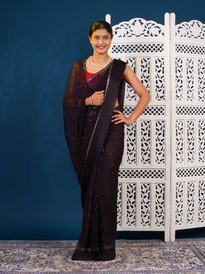 By Bandhani Saree With Casual Wear