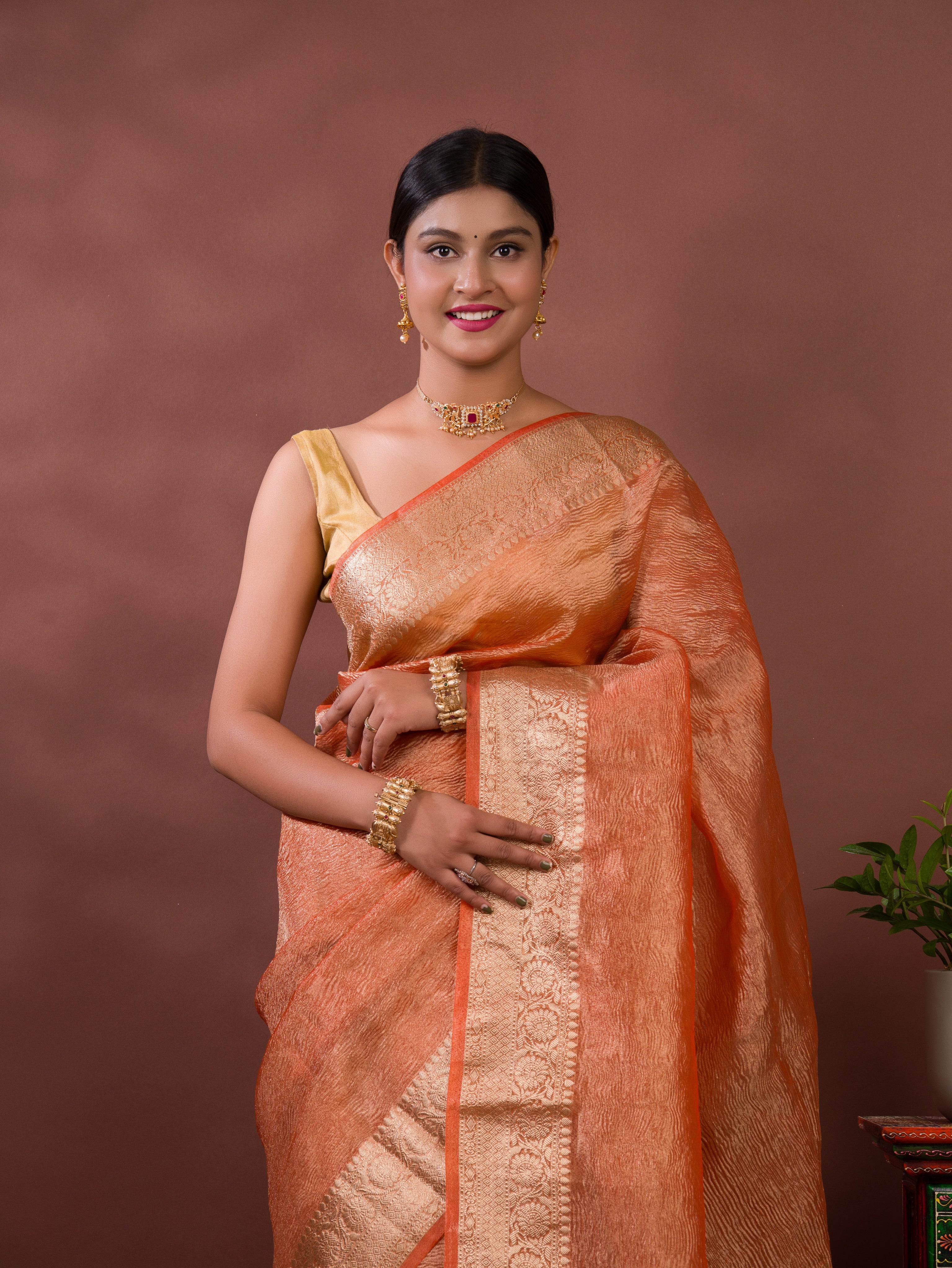 Tanmira New Pure Tissue Silk Banarasi Saree  KB