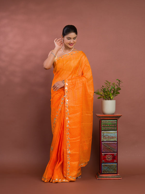 Tanmira New Launch Kota doriya Leheriya Style With Gotapatti Work Saree MHS