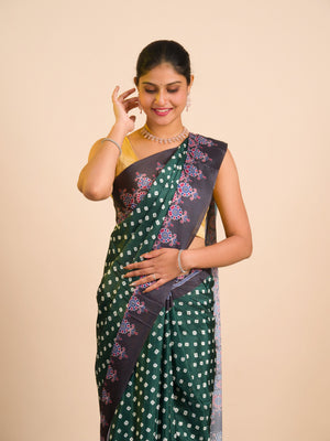 By Bandhani in Ajrakh Style With Office Wear Saree 