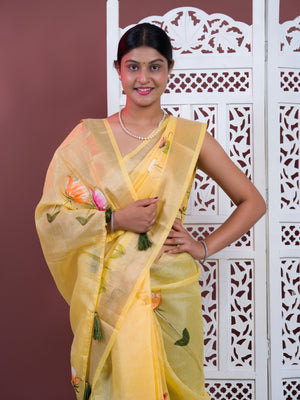 By Printed Saree Wih Casual Wear