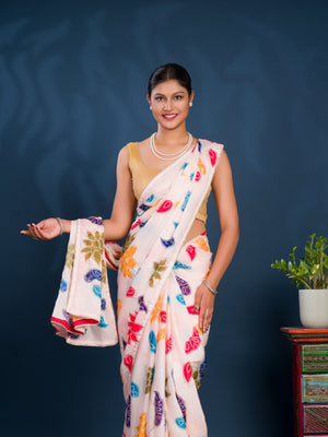 By Bandhani Saree  With Party wear