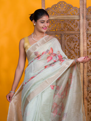 By Printed Saree With Casual Wear