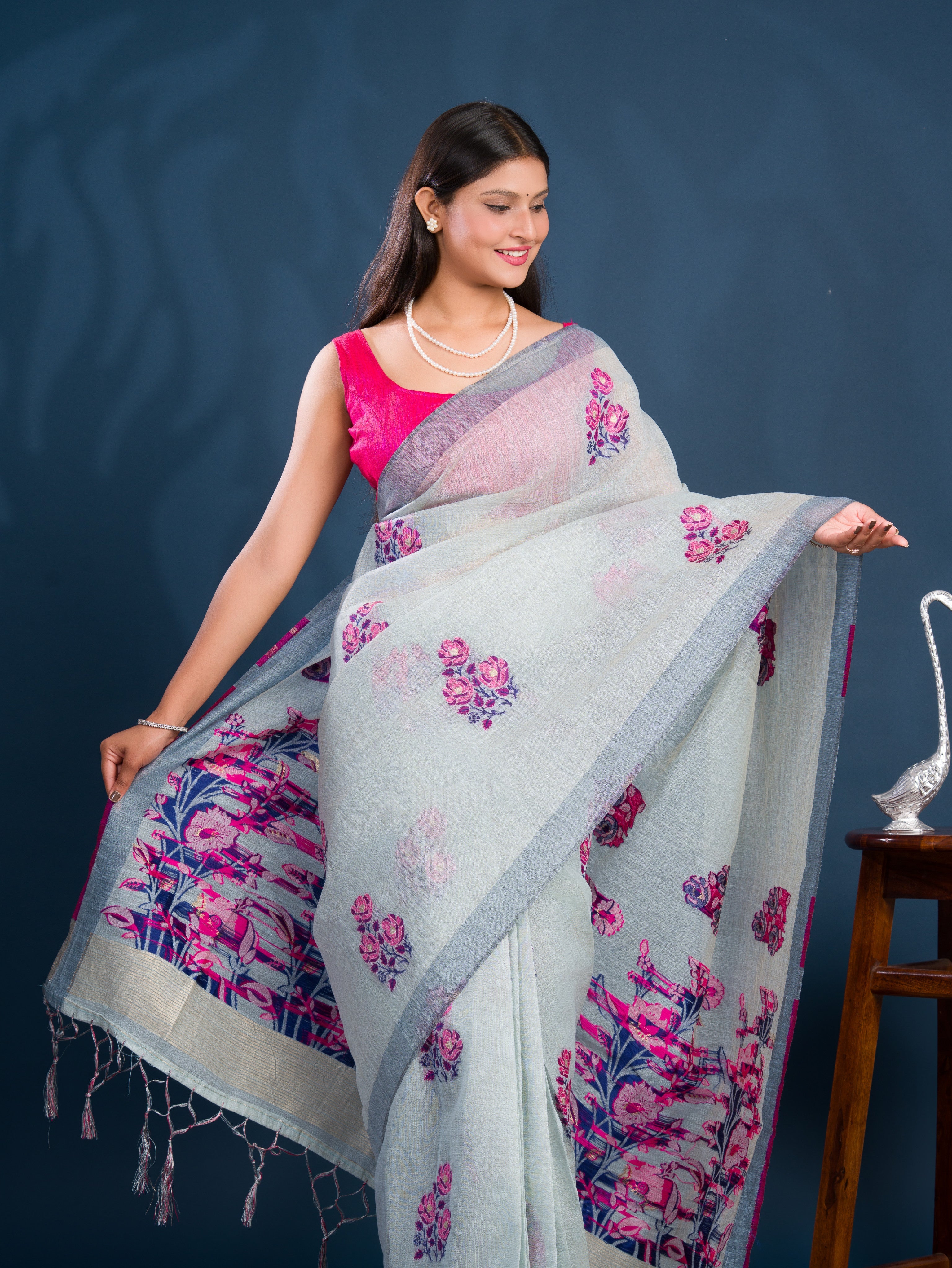 By Kanchi Linen South Indian Saree 