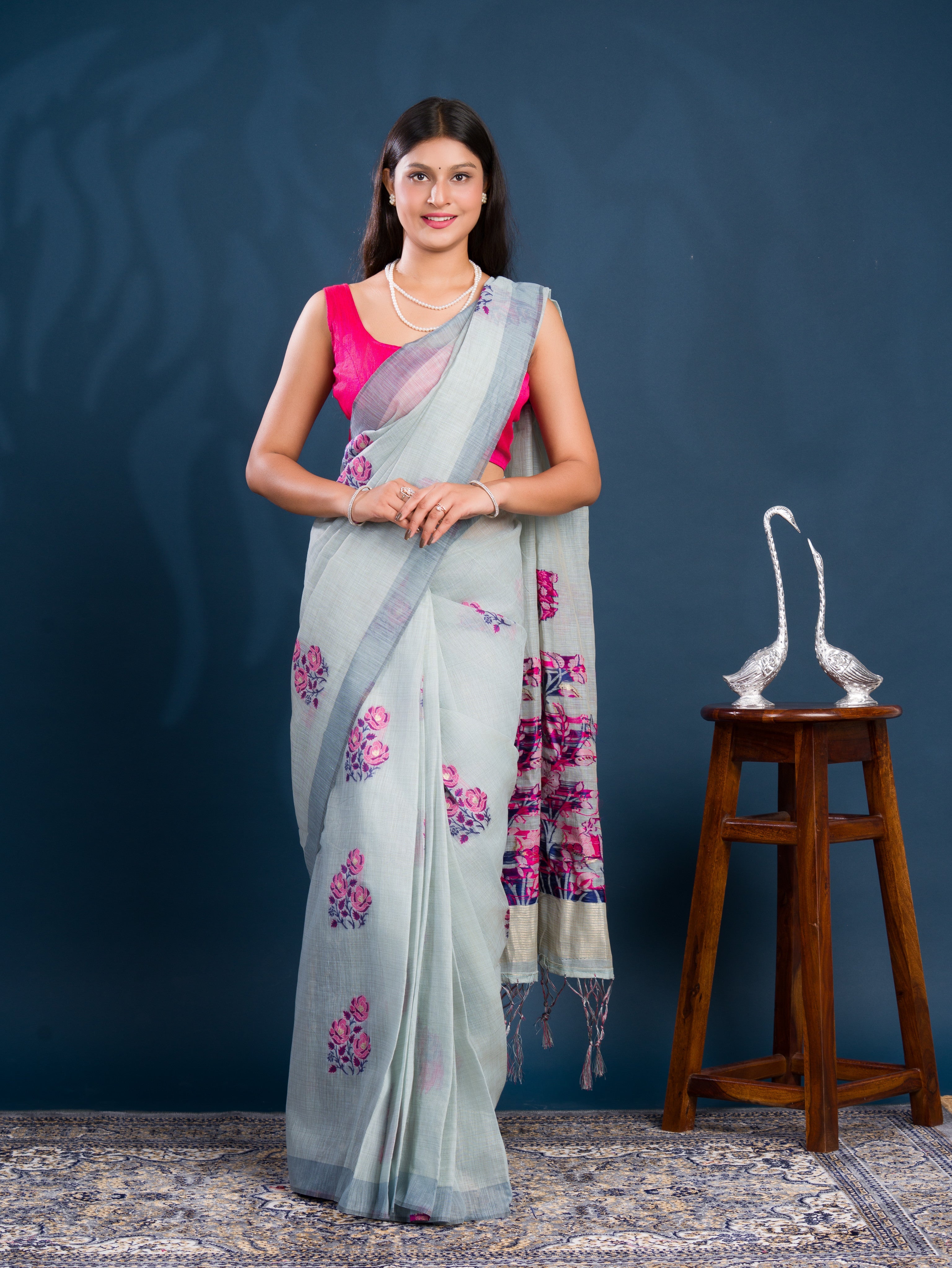 By Kanchi Linen South Indian Saree 