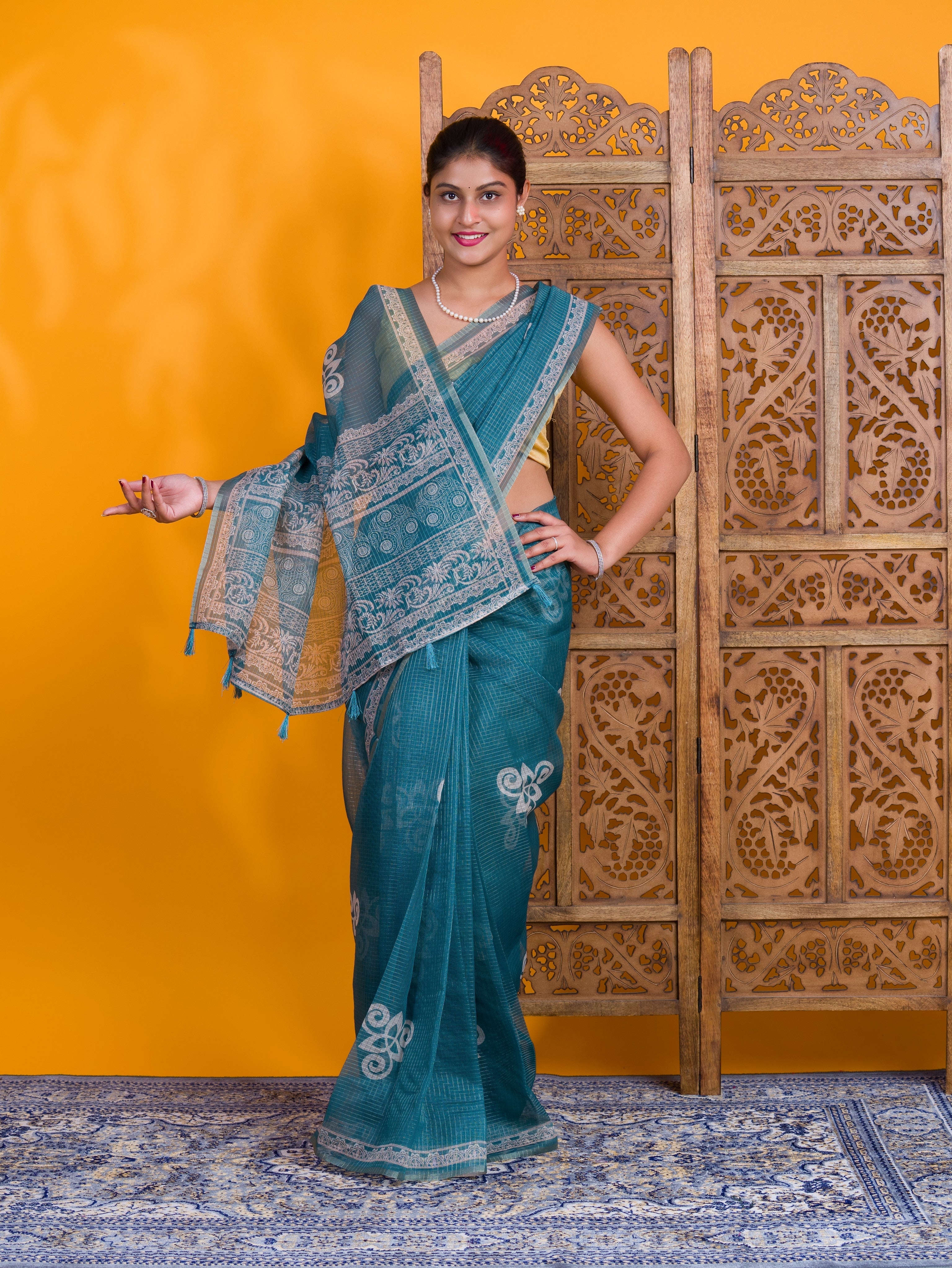 By Bandhani Saree With Casual Wear