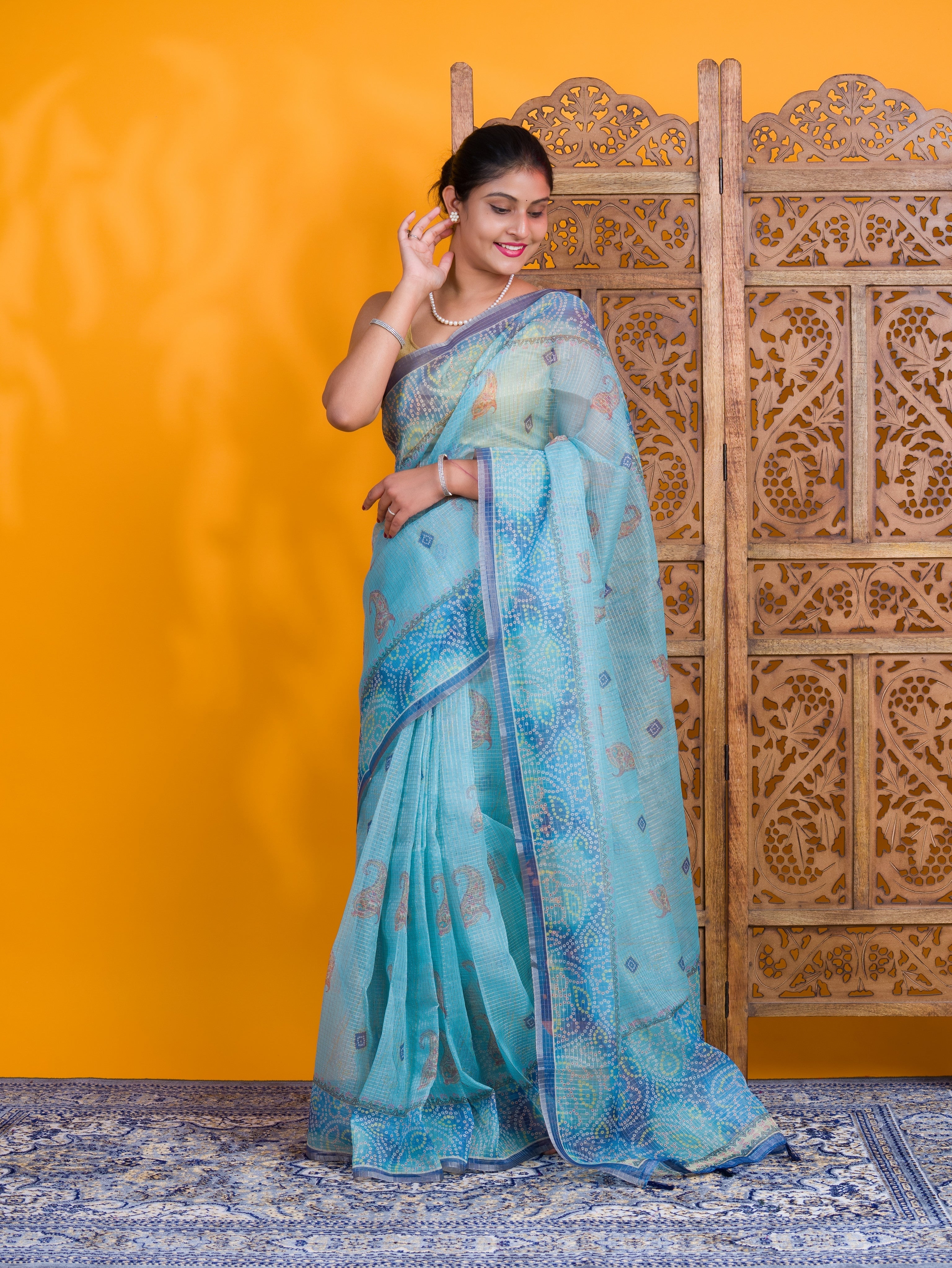 By Bandhani Saree With Casual Wear