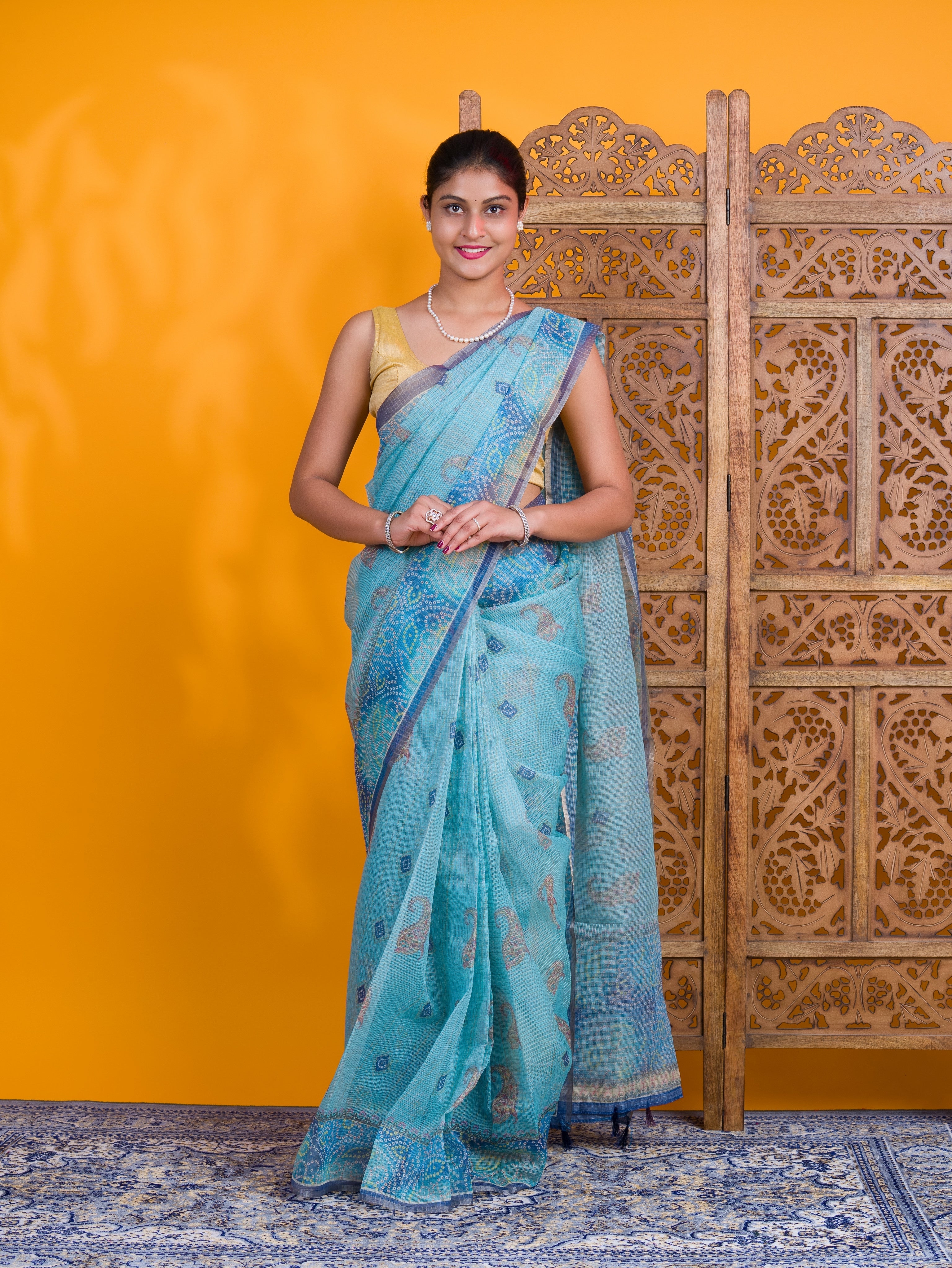 By Bandhani Saree With Casual Wear