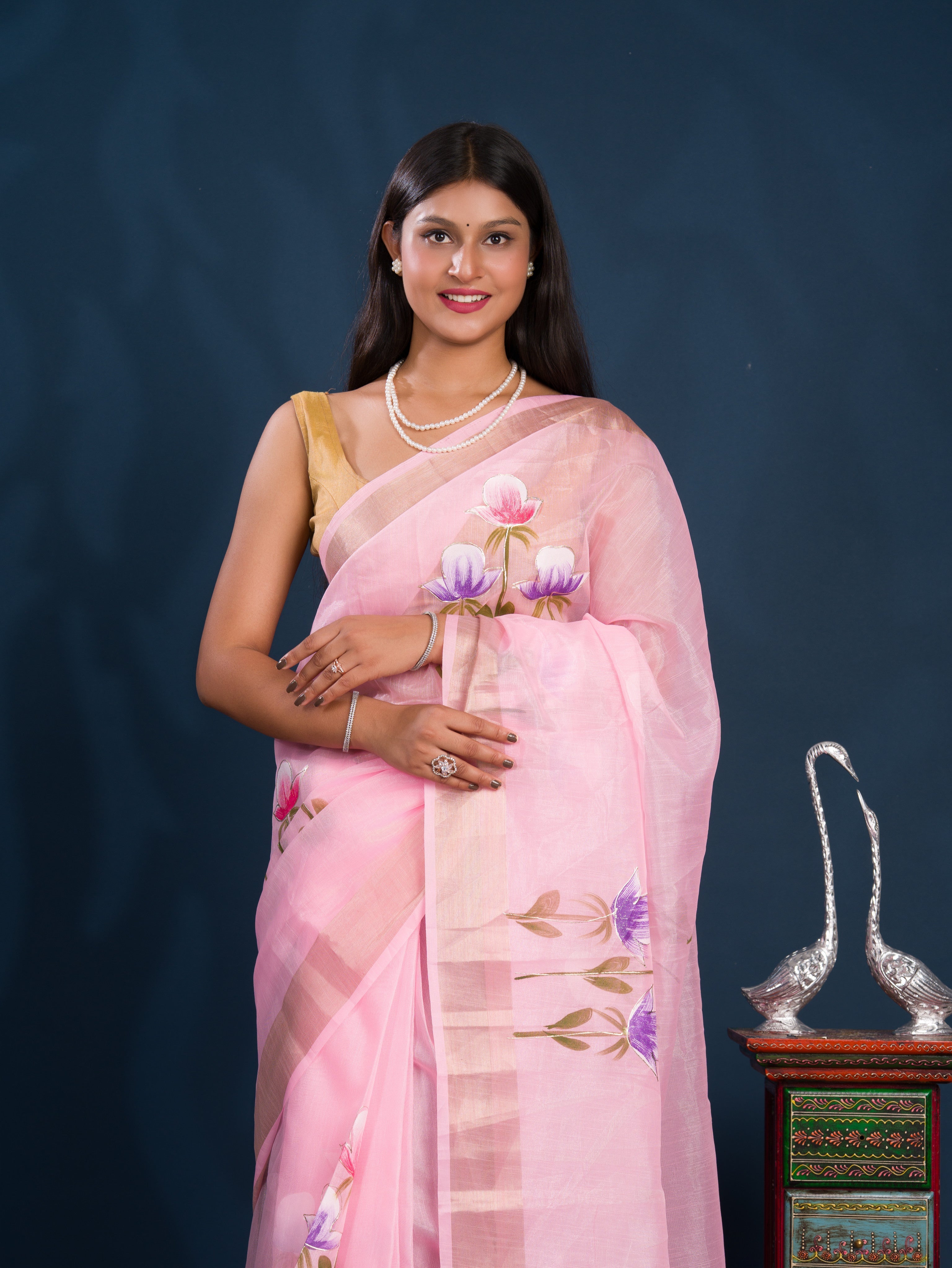 By Printed Saree Wih Casual Wear