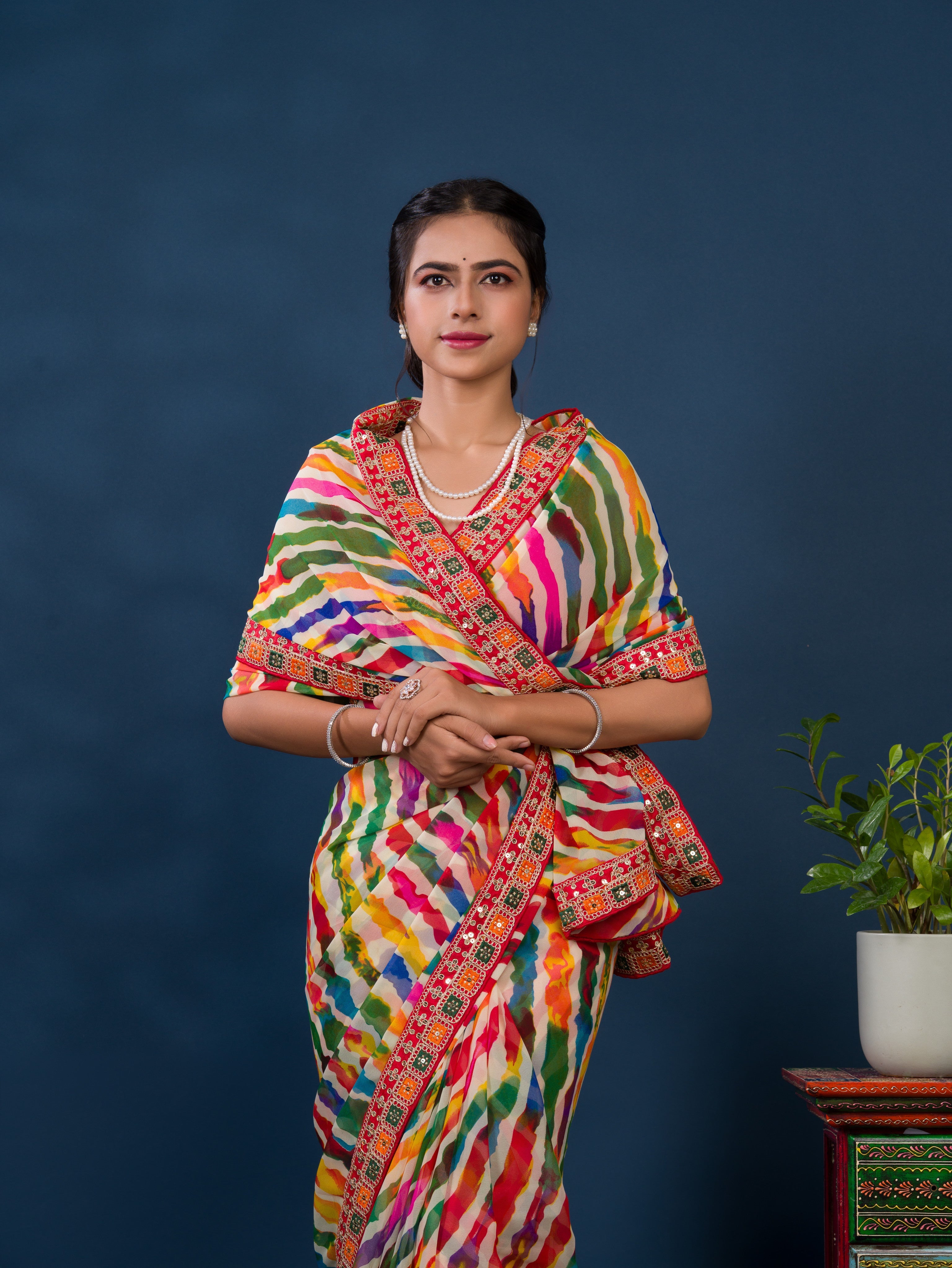 Leheriya Style saree under 1000
