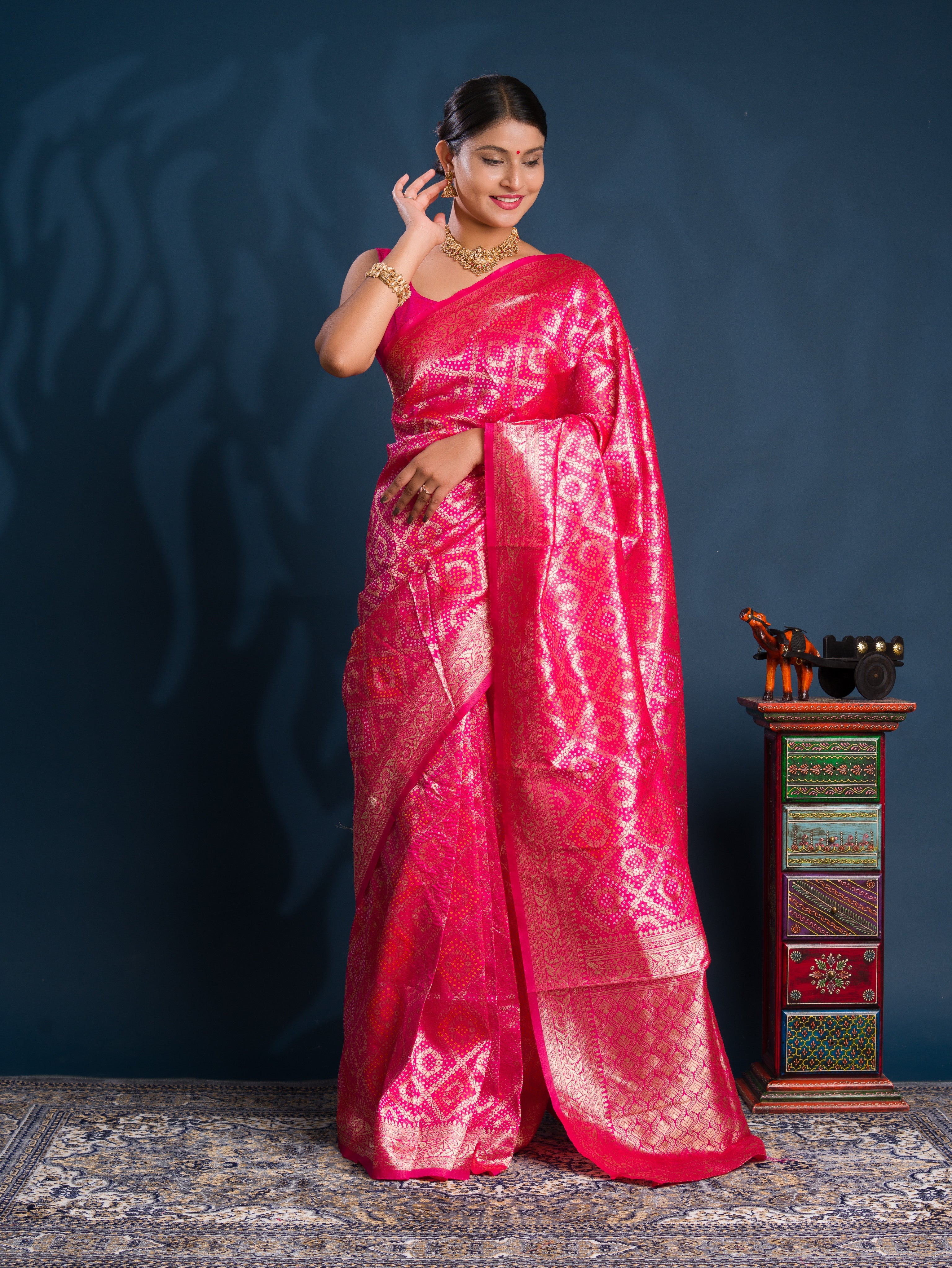 By Banarasi  Saree With Festive Wear