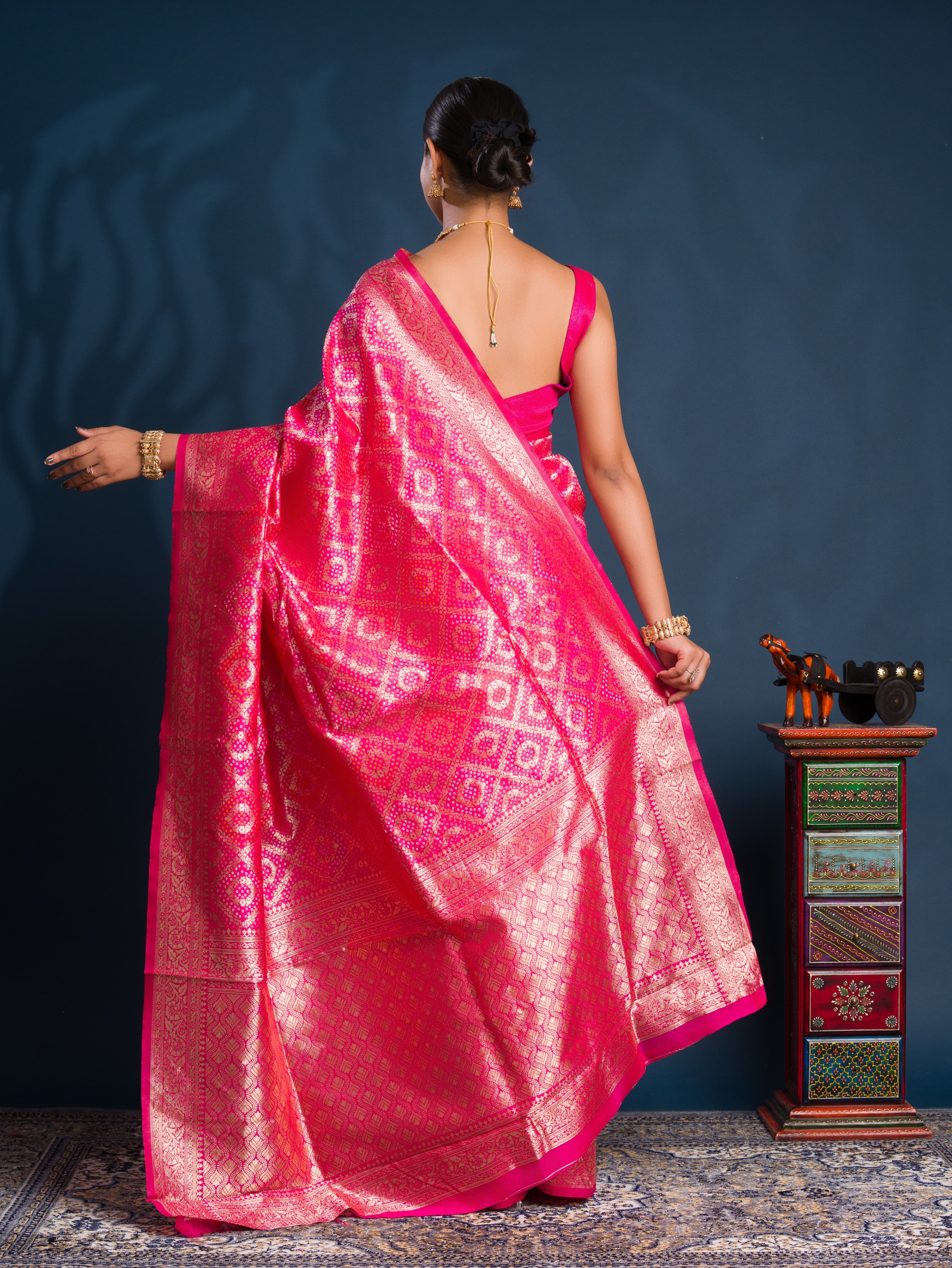 By Banarasi  Saree With Festive Wear