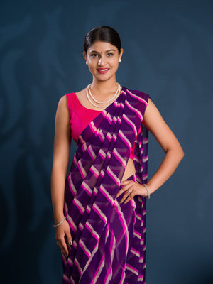 Leheriya Style  Saree With Casual Wear
