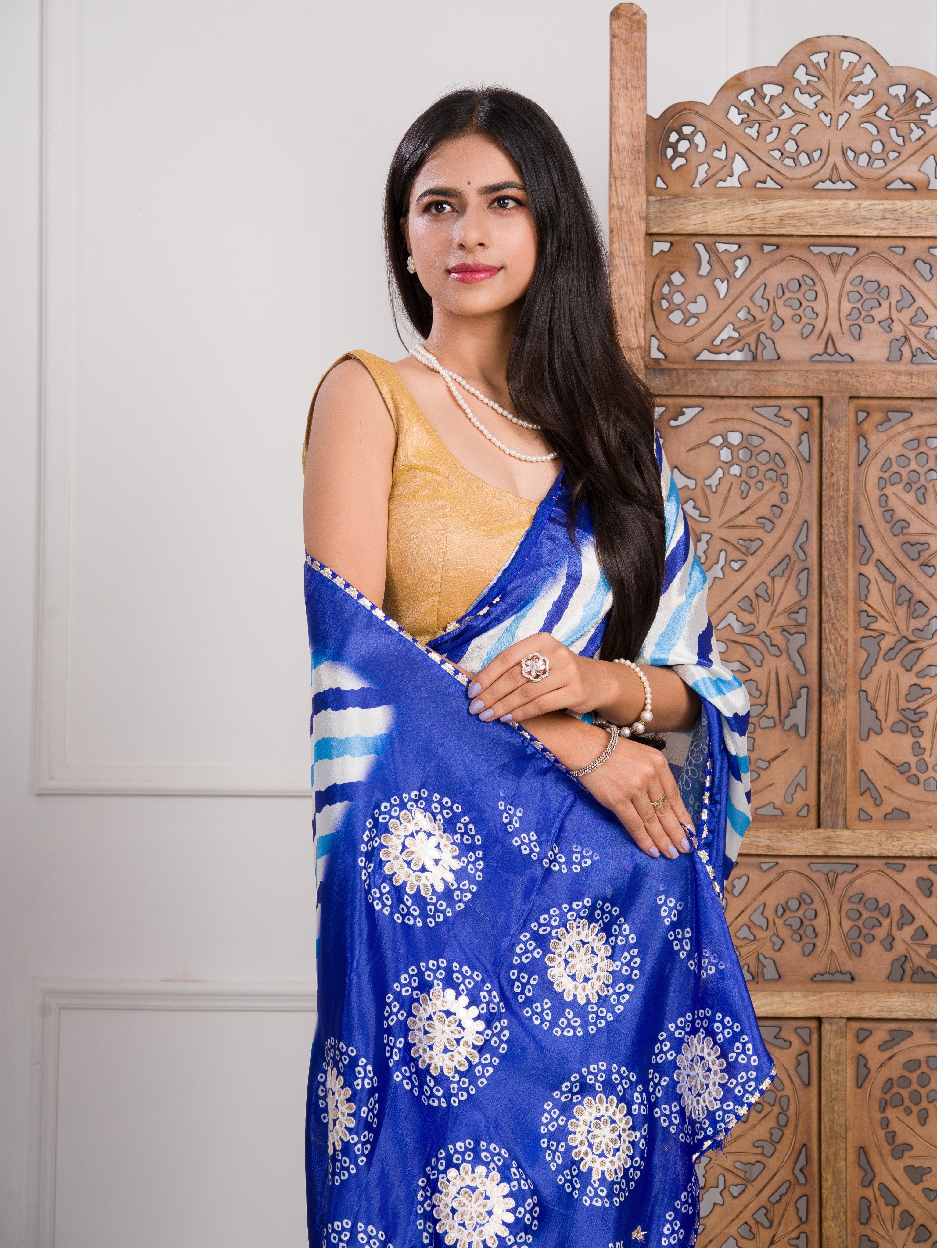 By Bandhani Saree With Casual Wear