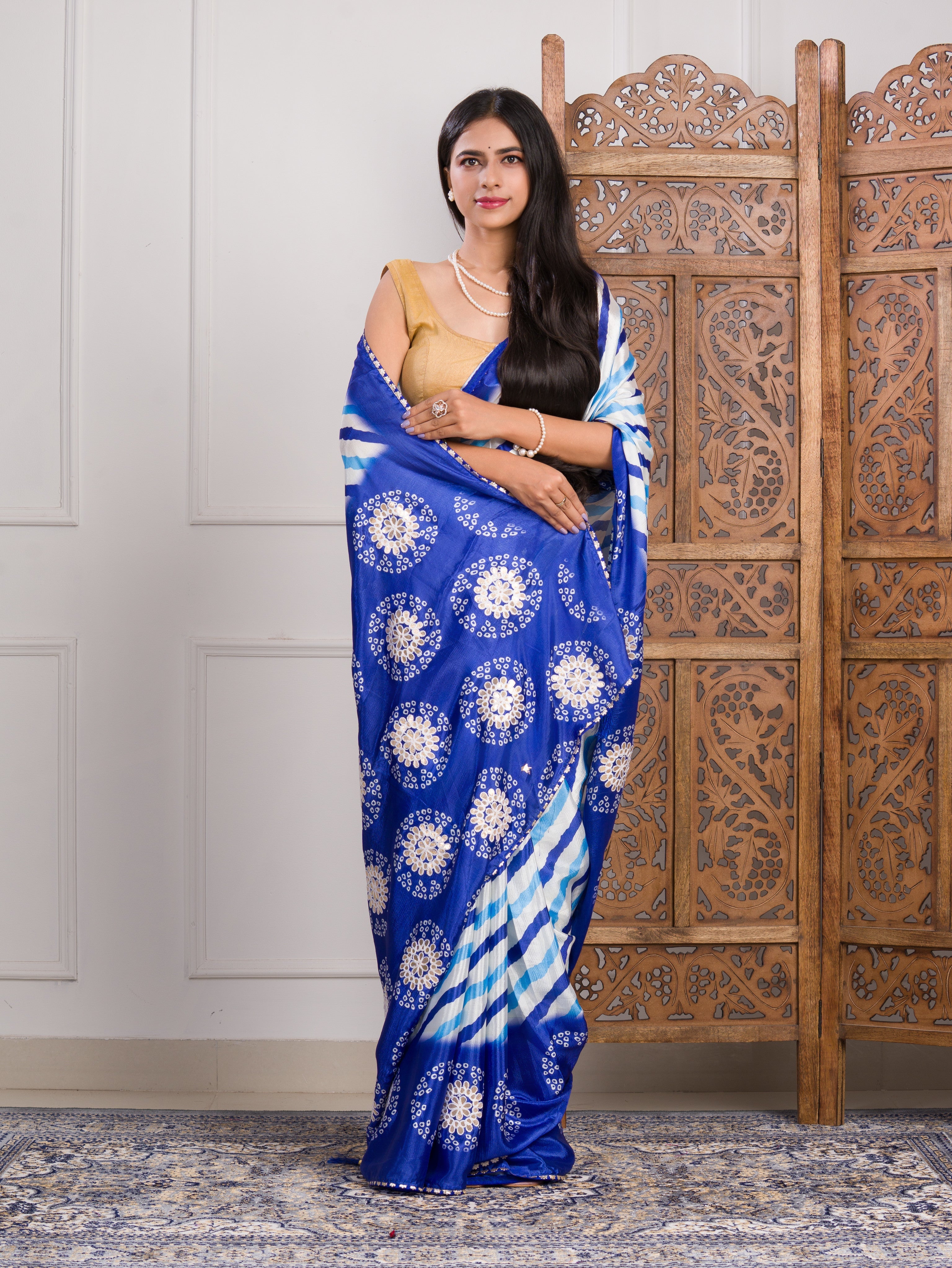 By Bandhani Saree With Casual Wear