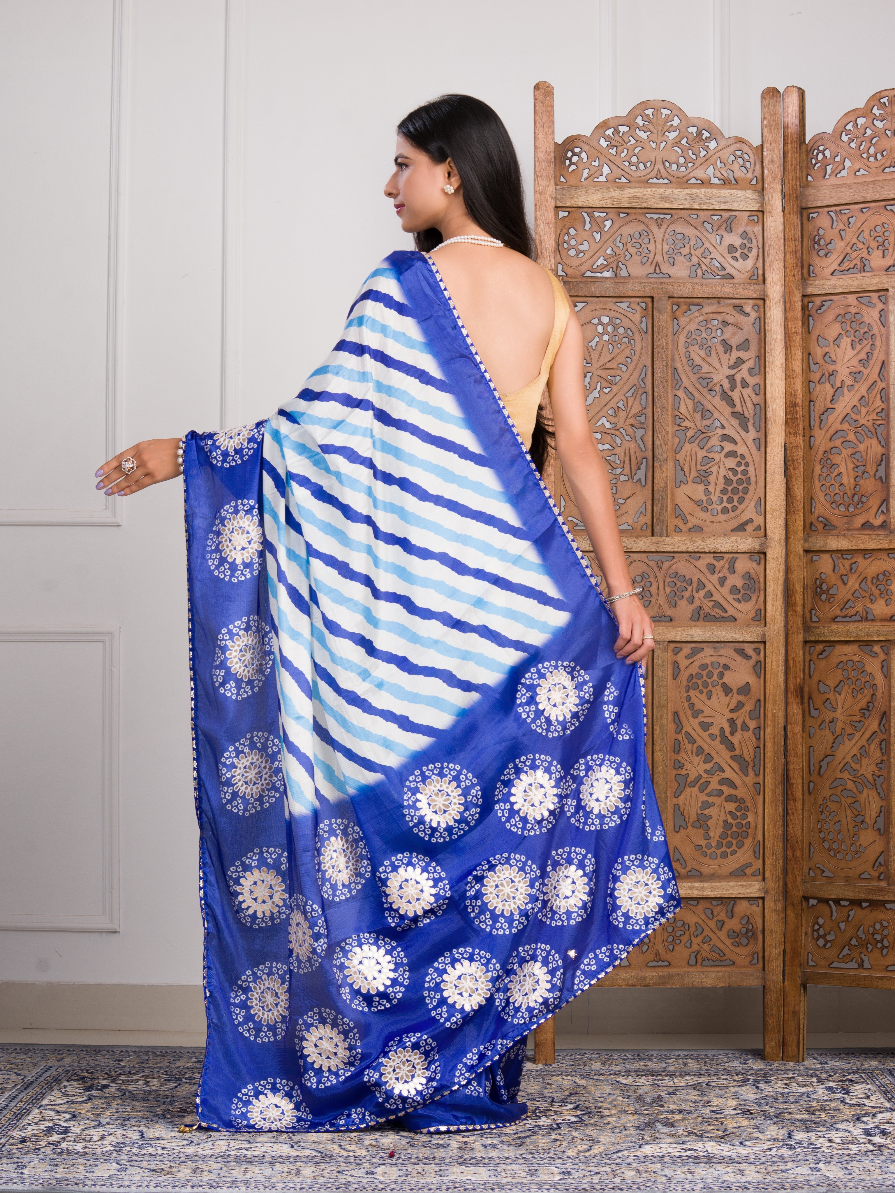 By Bandhani Saree With Casual Wear