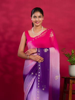 Jodhpuri style saree in multi colour