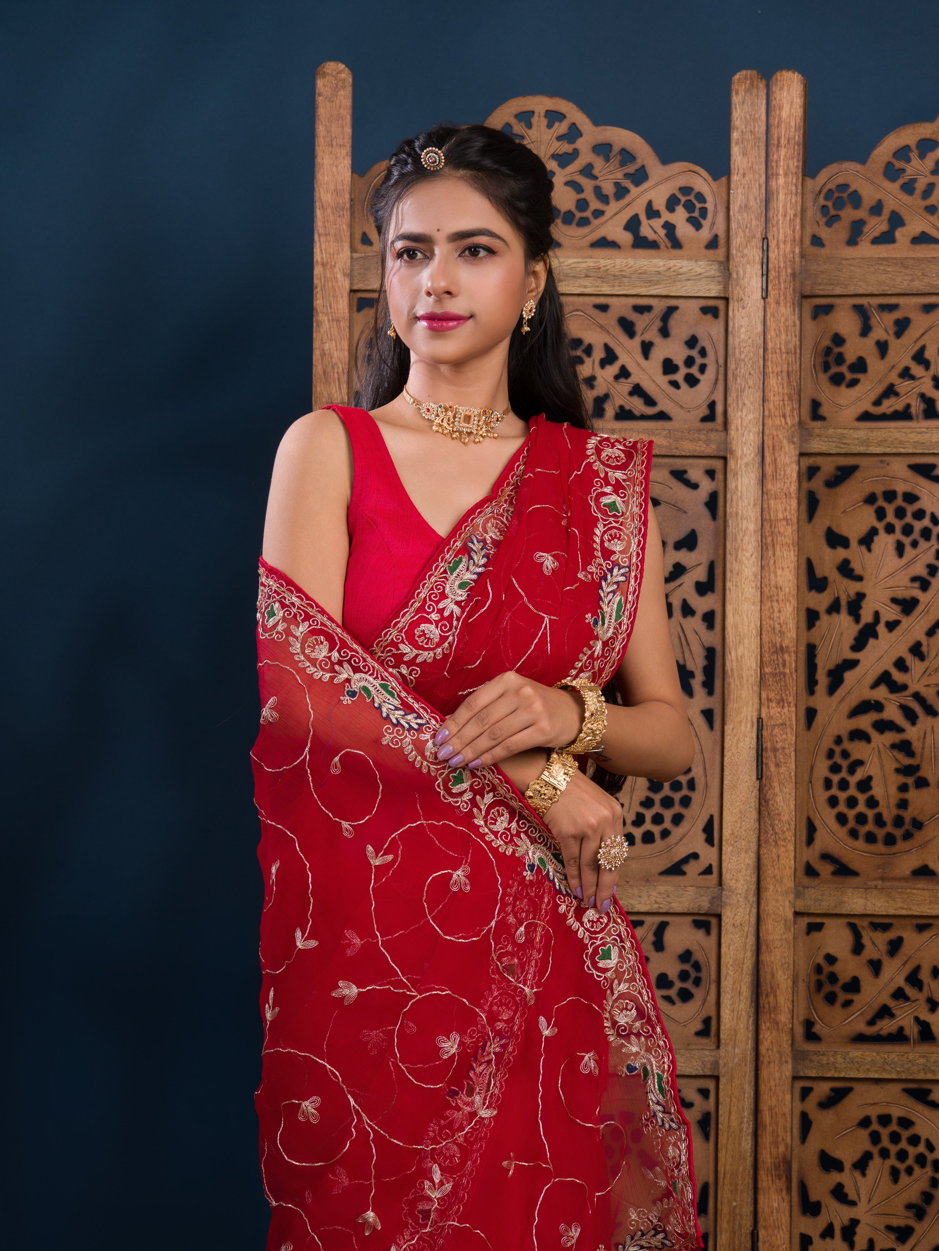 By Jaipuri Traditional Saree 