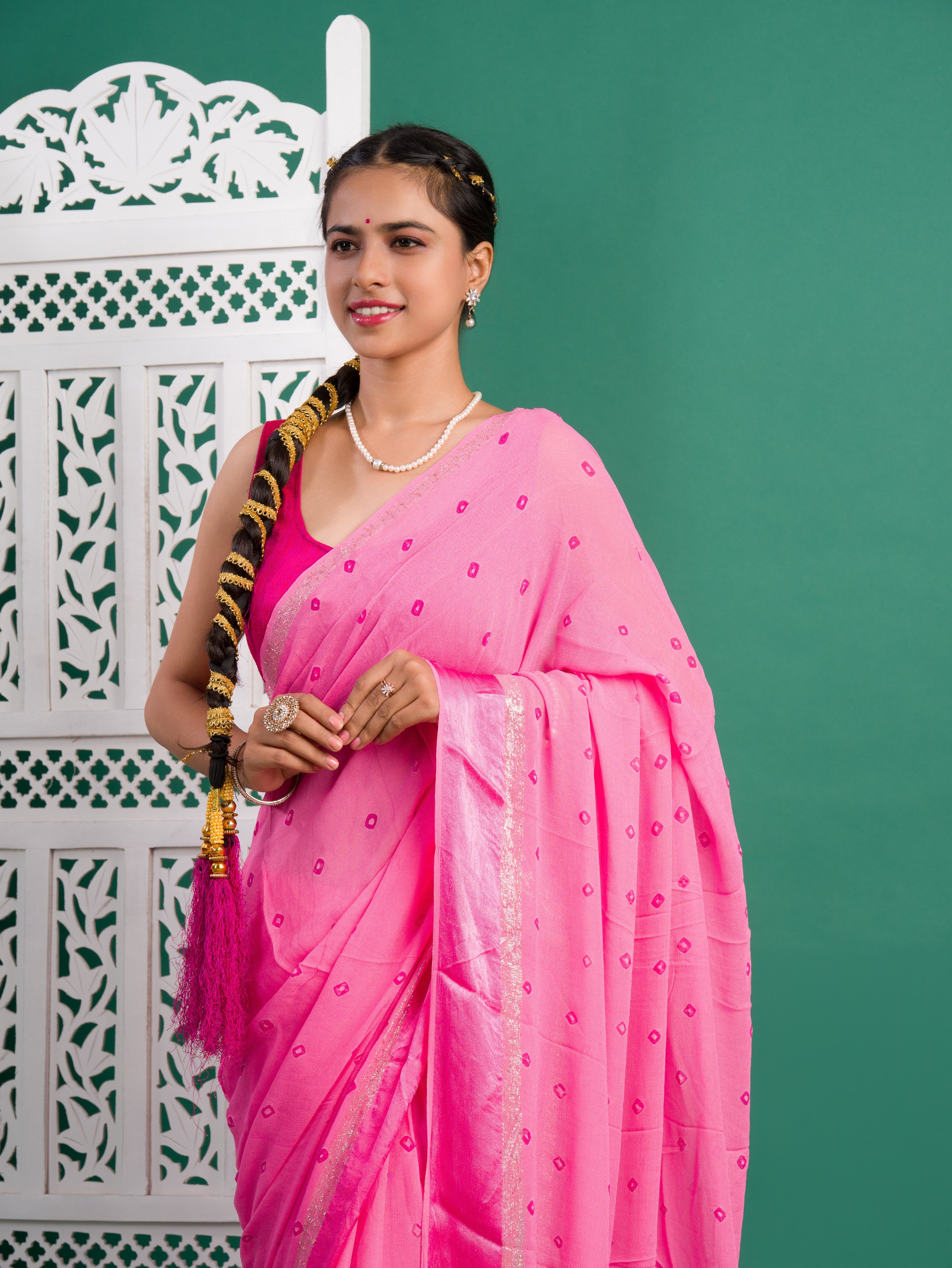Tanmira New Casual Wear Georgette Saree with Traditional Bandhani Touch CHAND