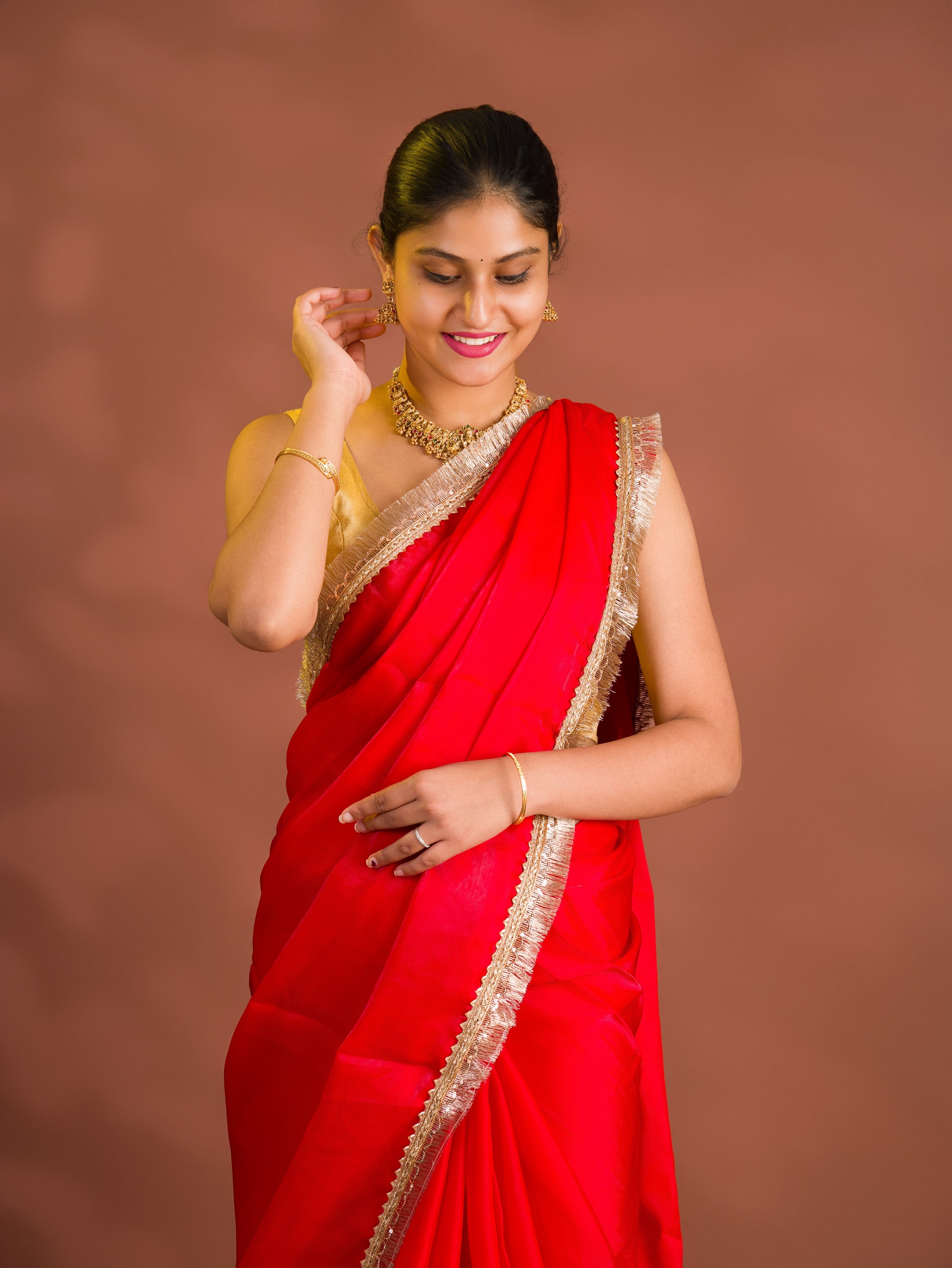 By Karwachauth Saree  With Party Wear
