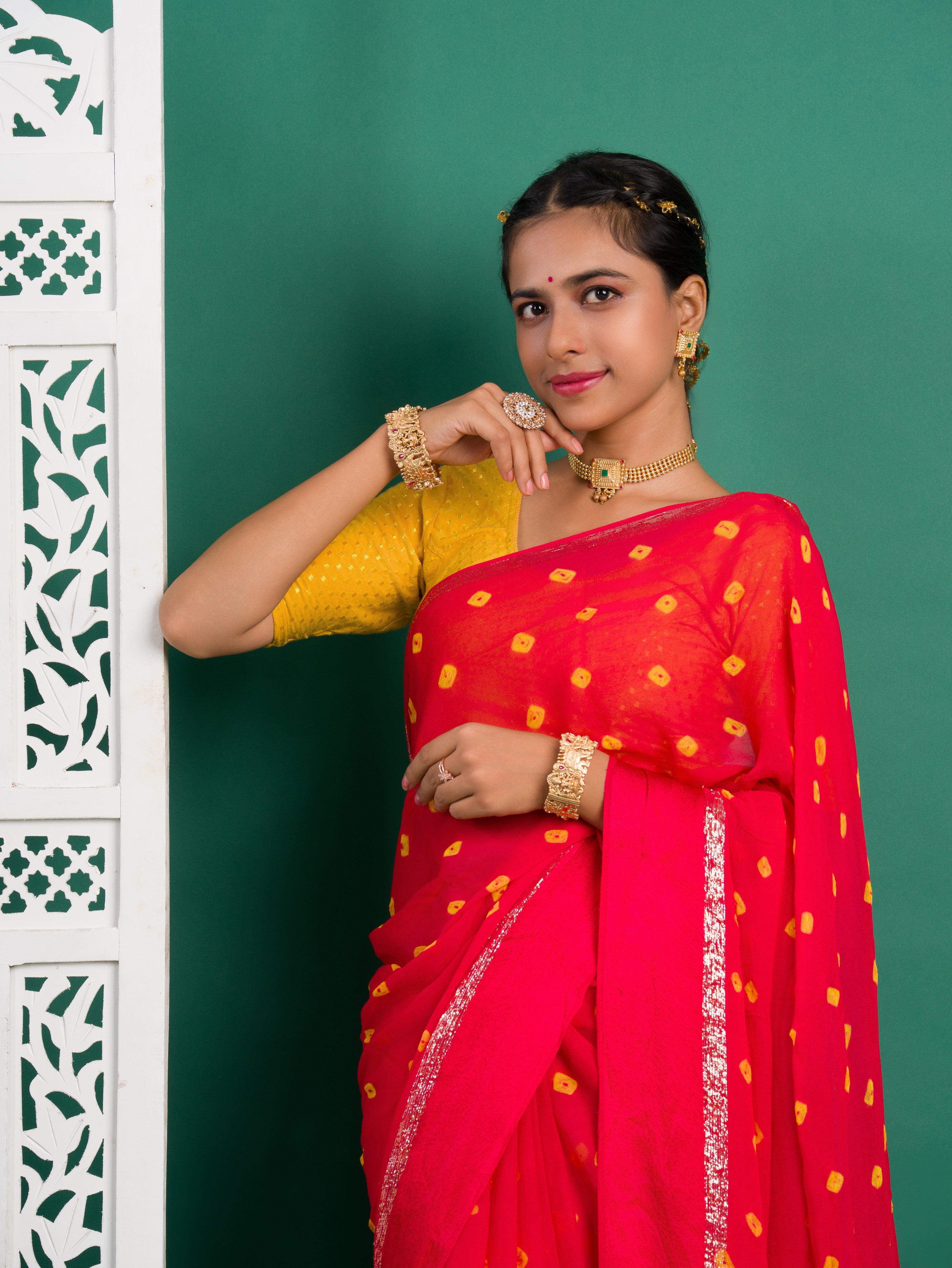 Tanmira New Classic Bandhani Style Georgette Saree CHAND
