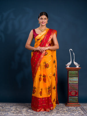 By Ghatchola Saree With Bikaneri bandhej Work 