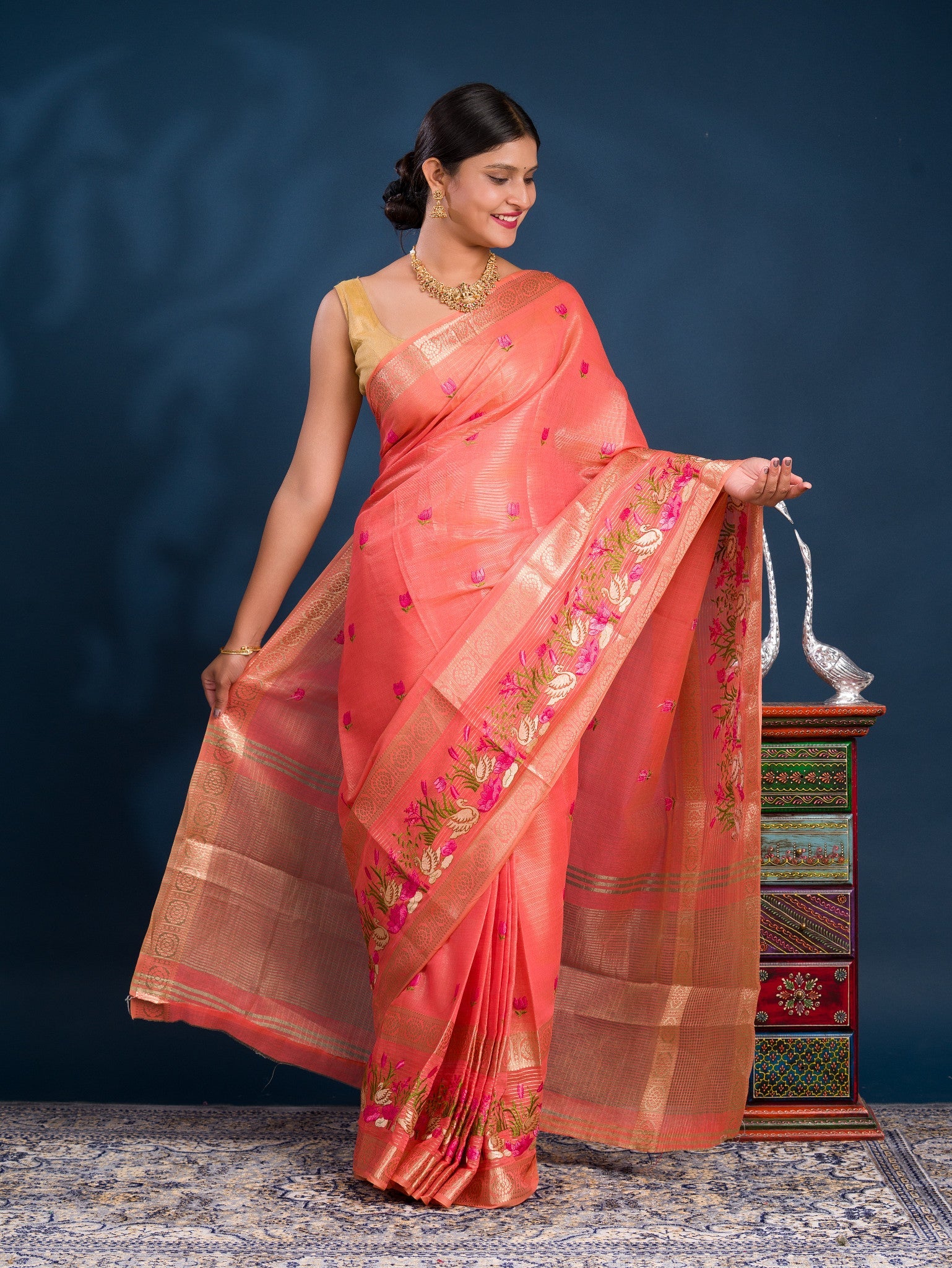 By Mahajani Saree With  Festive Wear