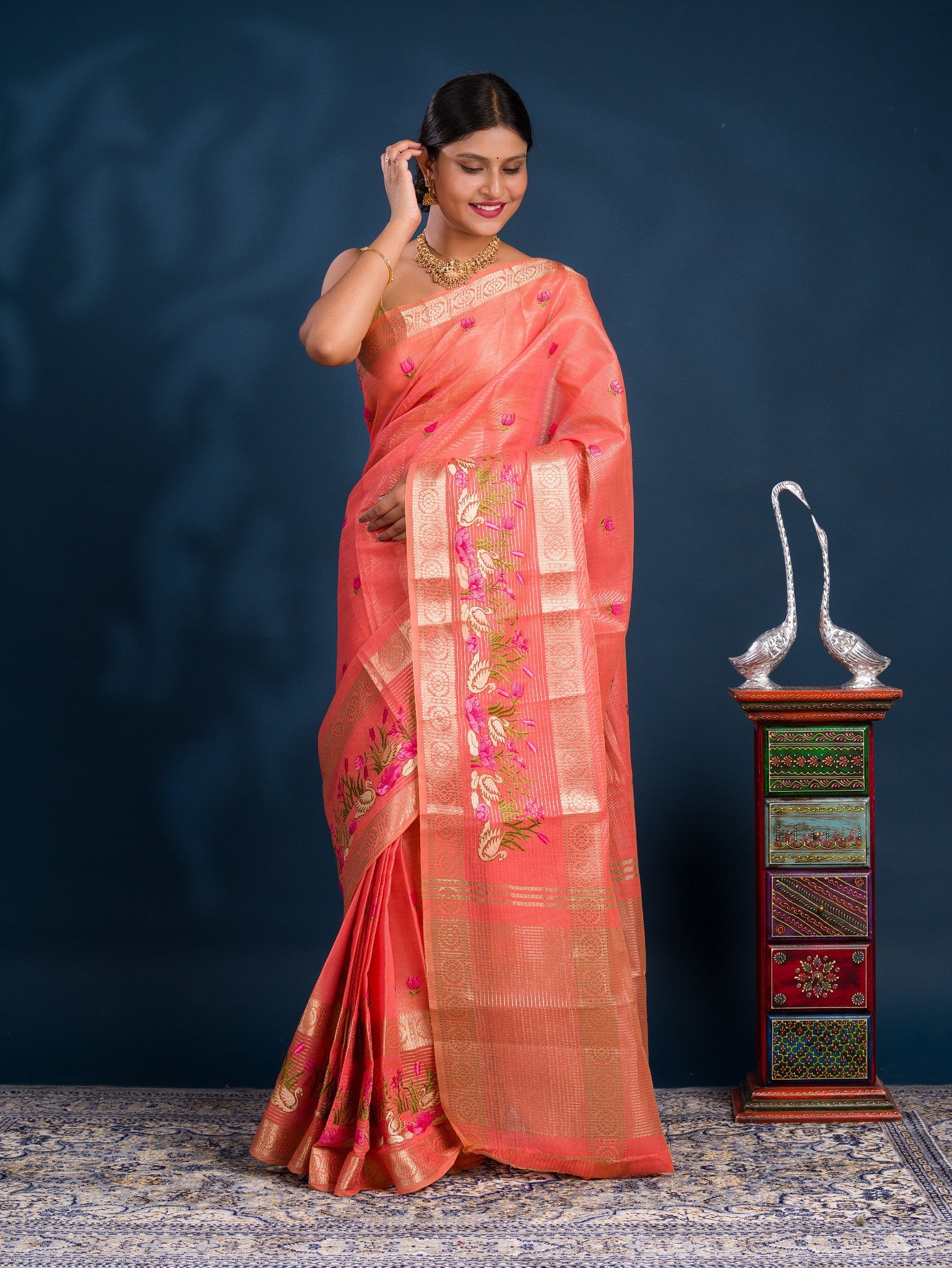 By Mahajani Saree With  Festive Wear