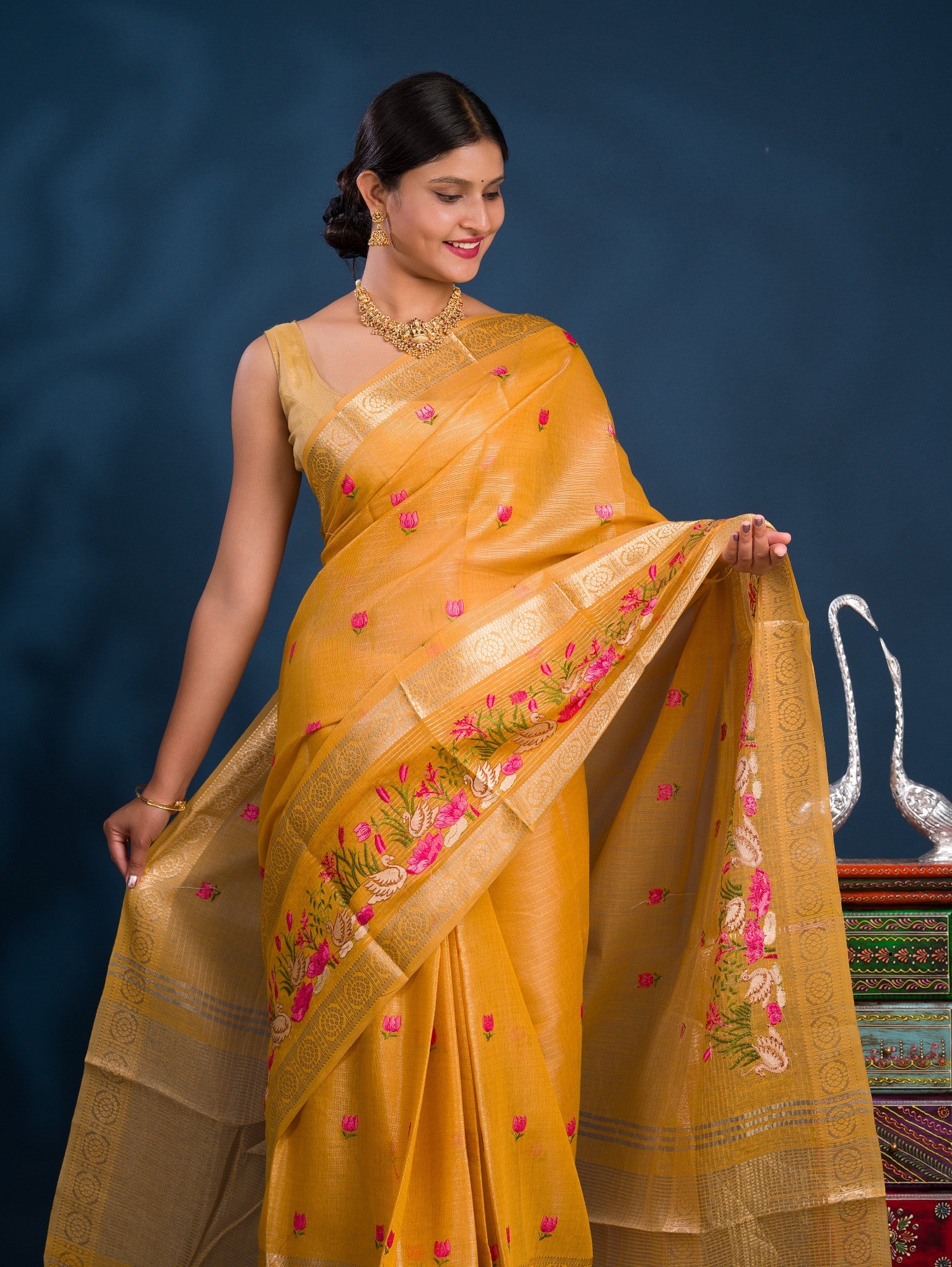 By Mahajani Saree With  Festive Wear