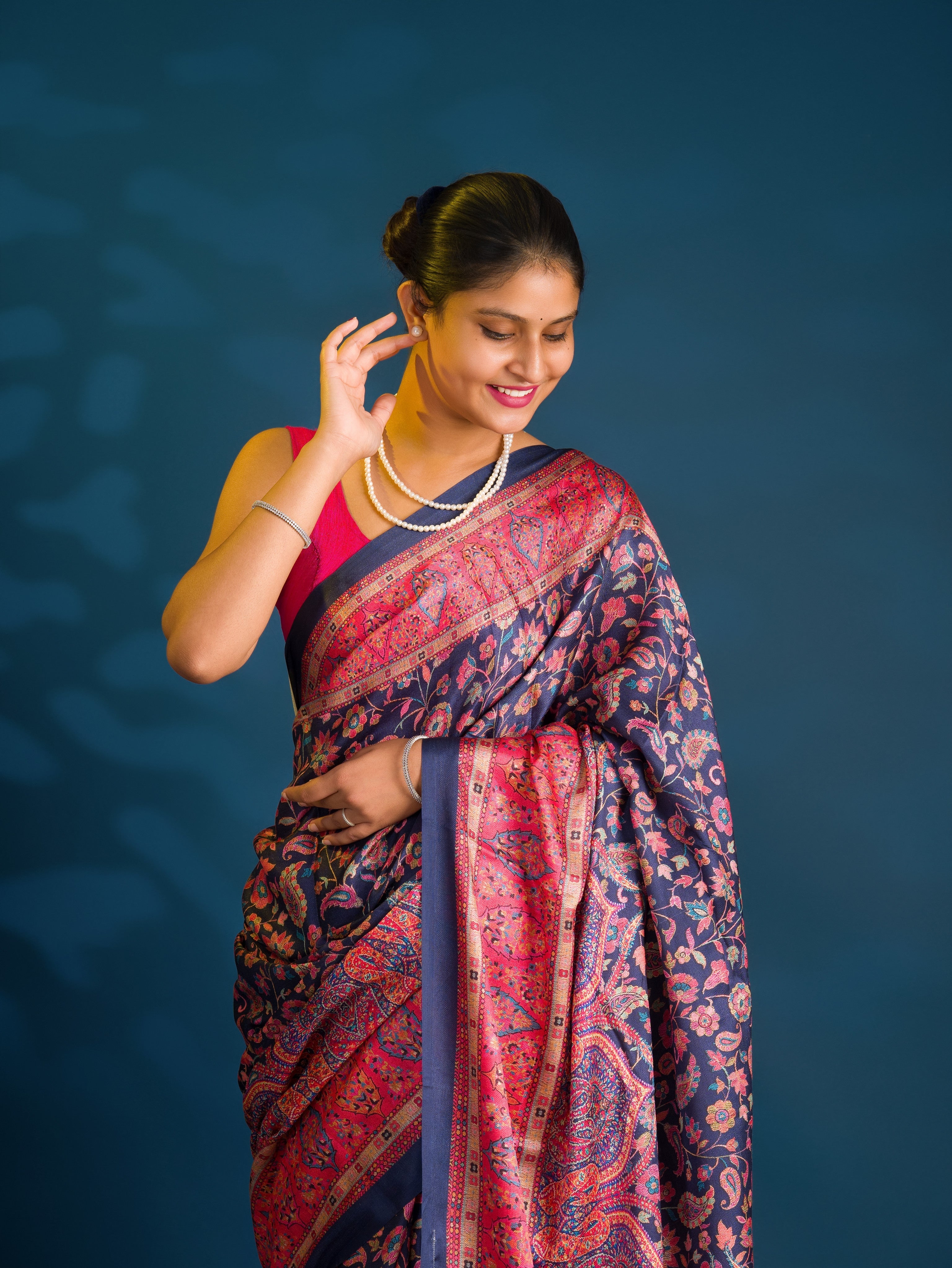  By Pashmina  Saree with Digital Print Work
