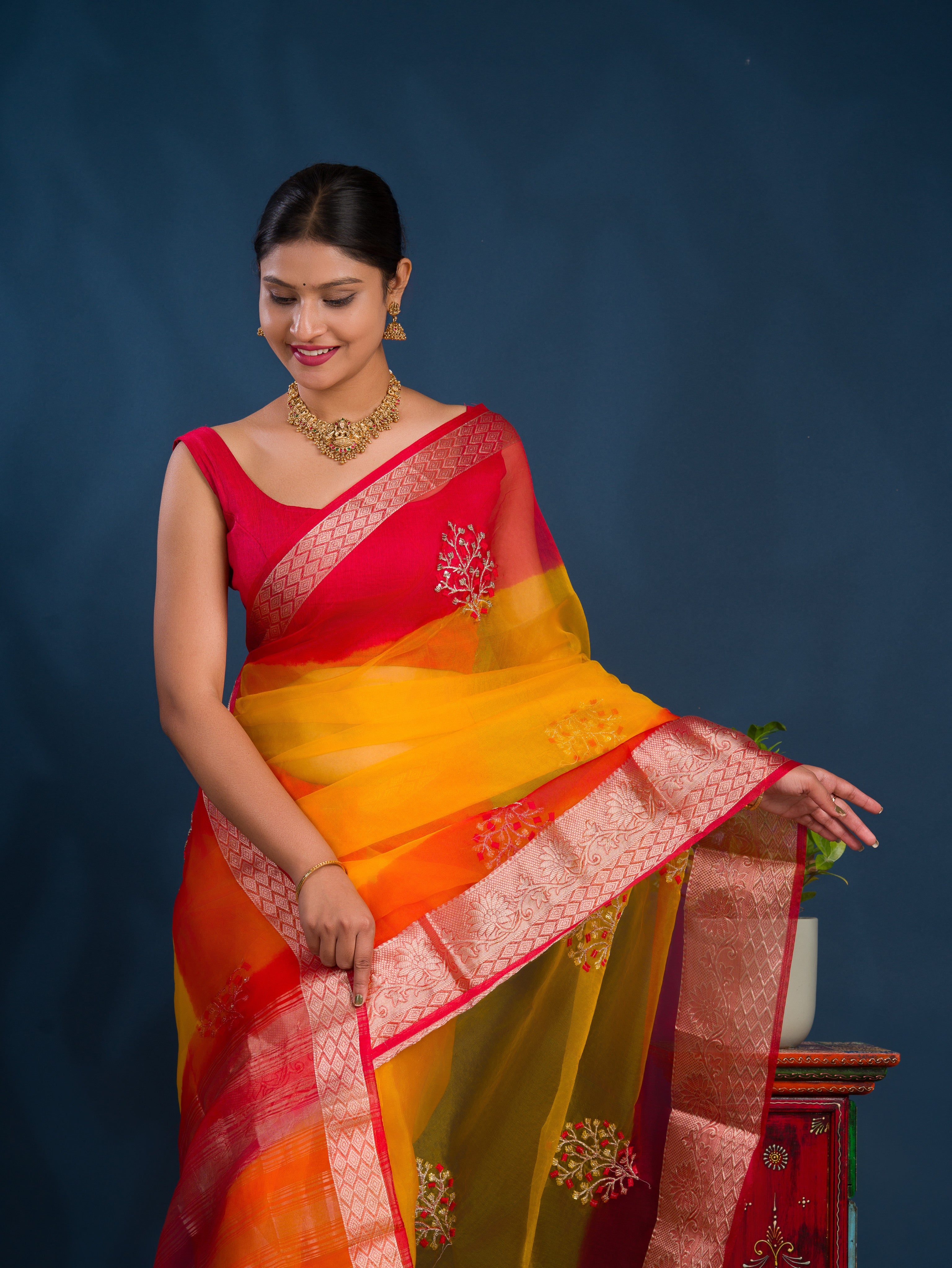 Buy Banarasi Saree With Festive Wear Tanmira 