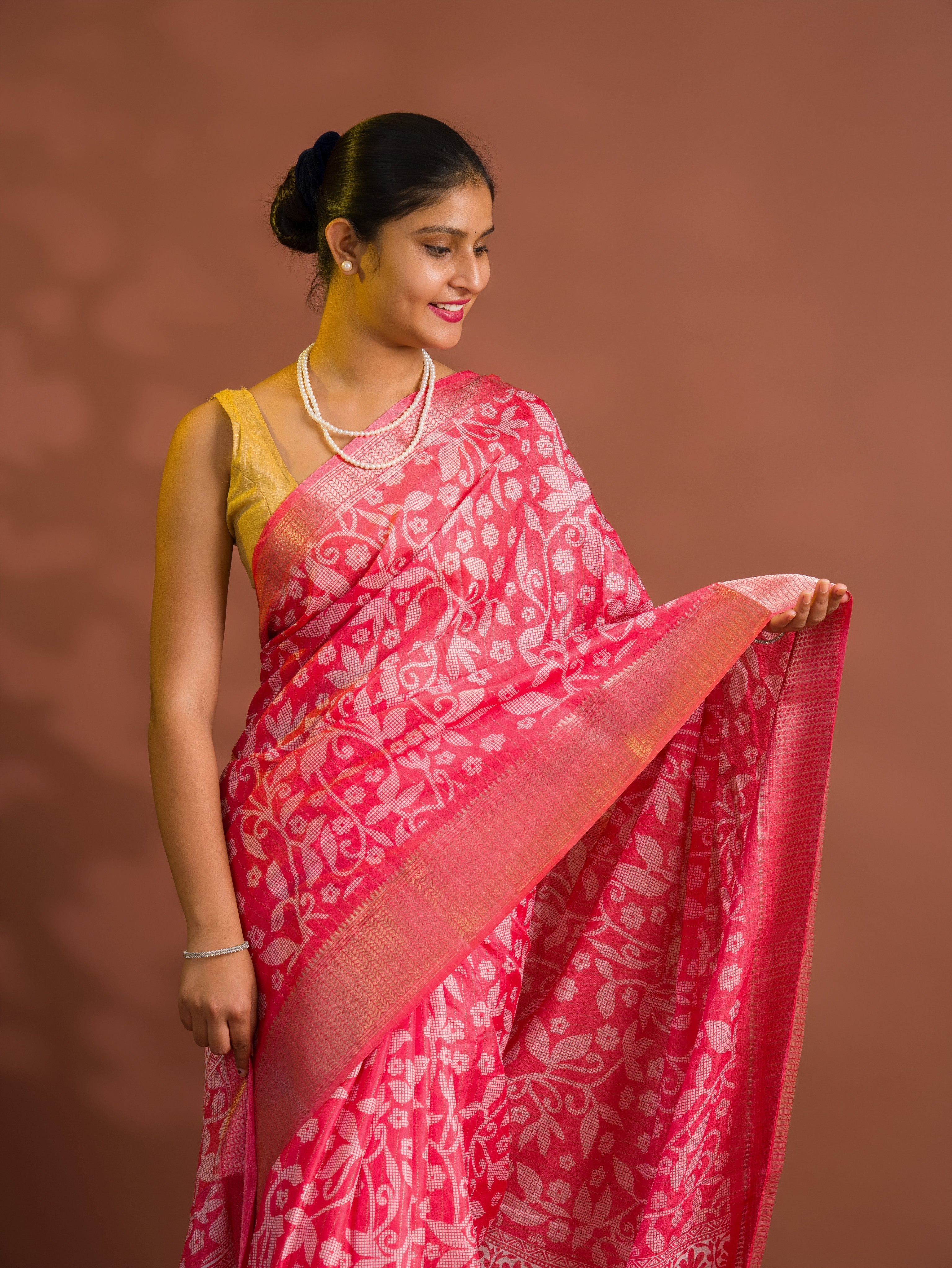 By Printed Style With Zari border