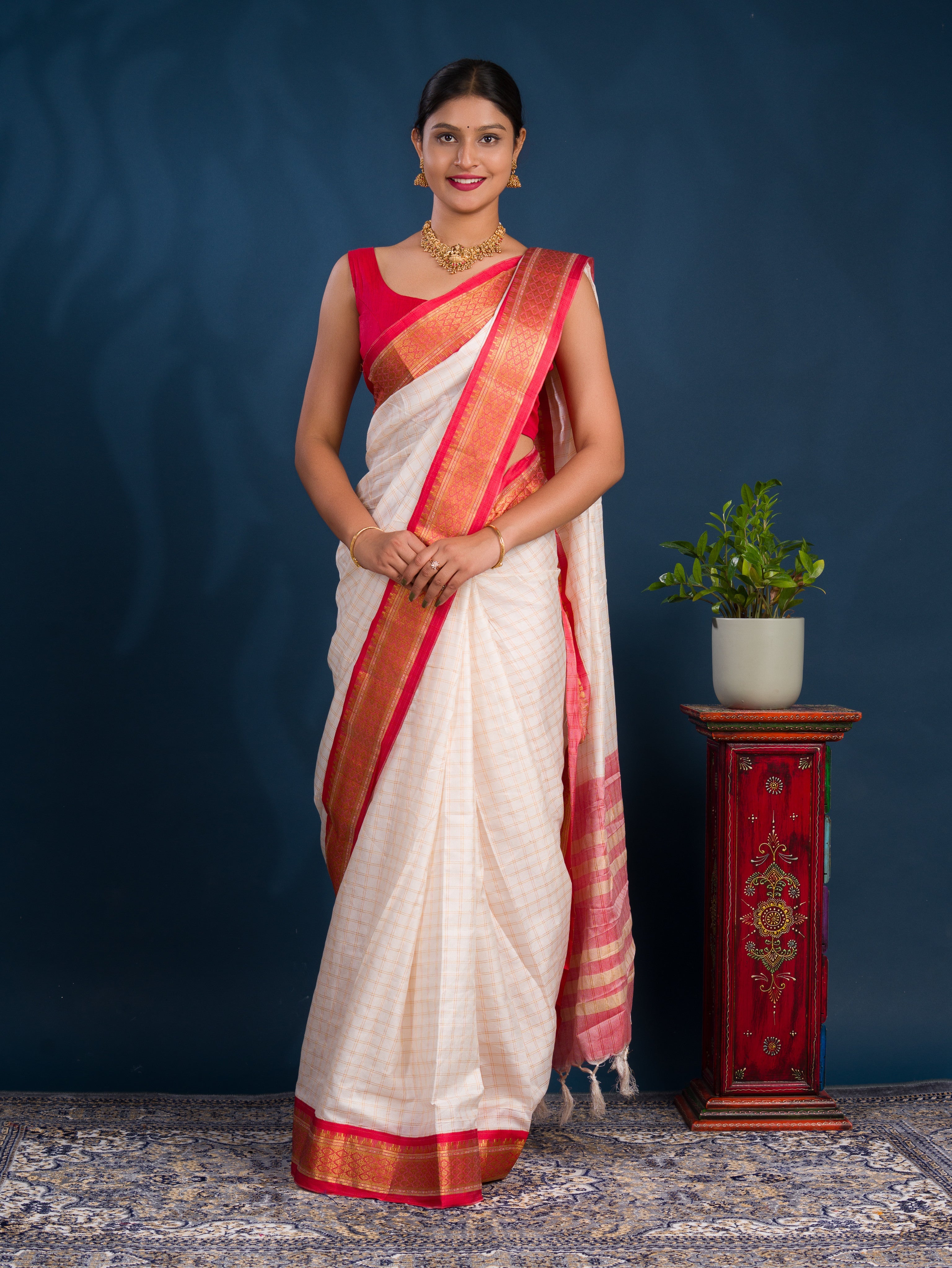 By Traditional Banarsi Saree With  Casual Wear