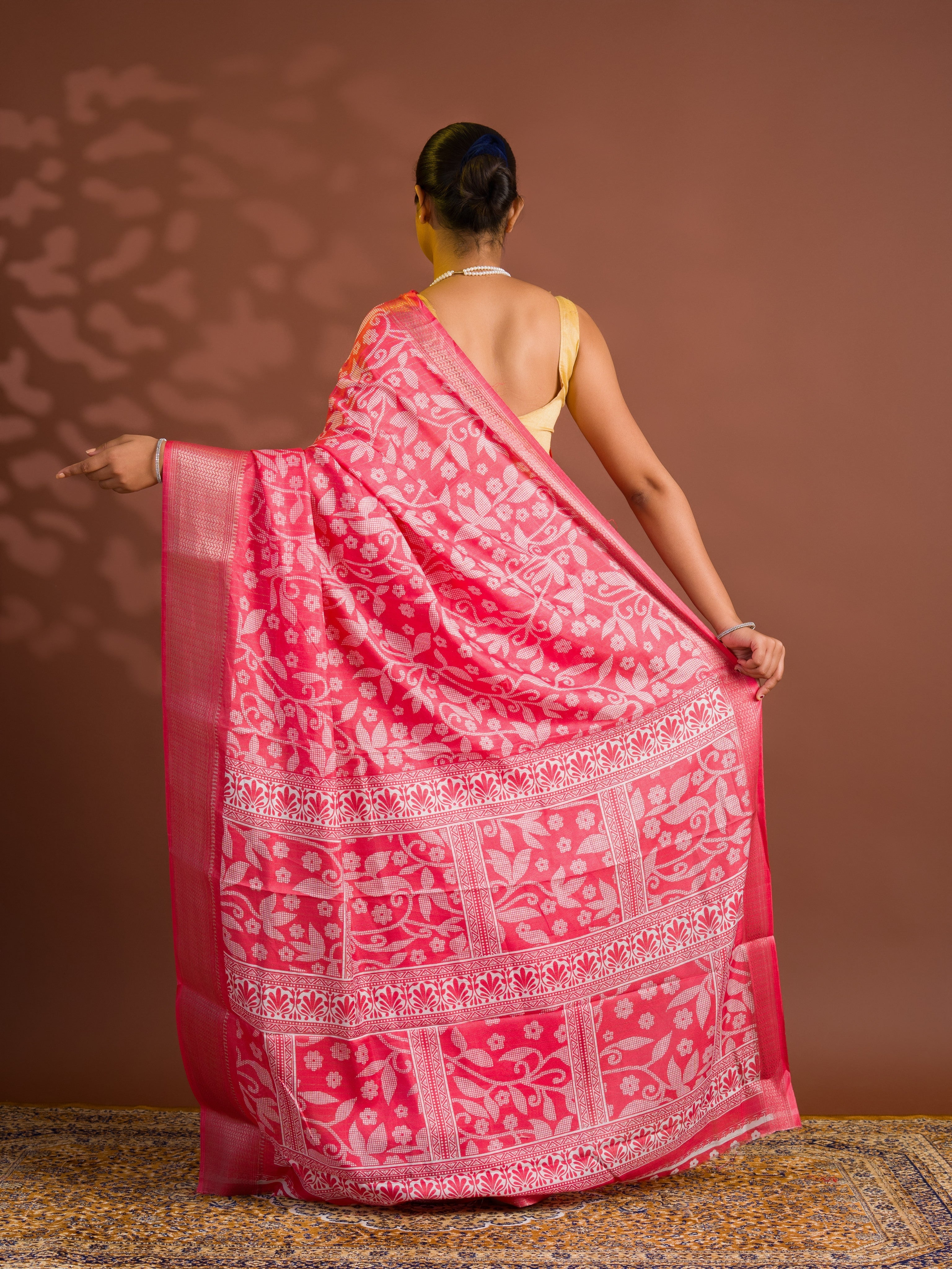 By Printed Style With Zari border