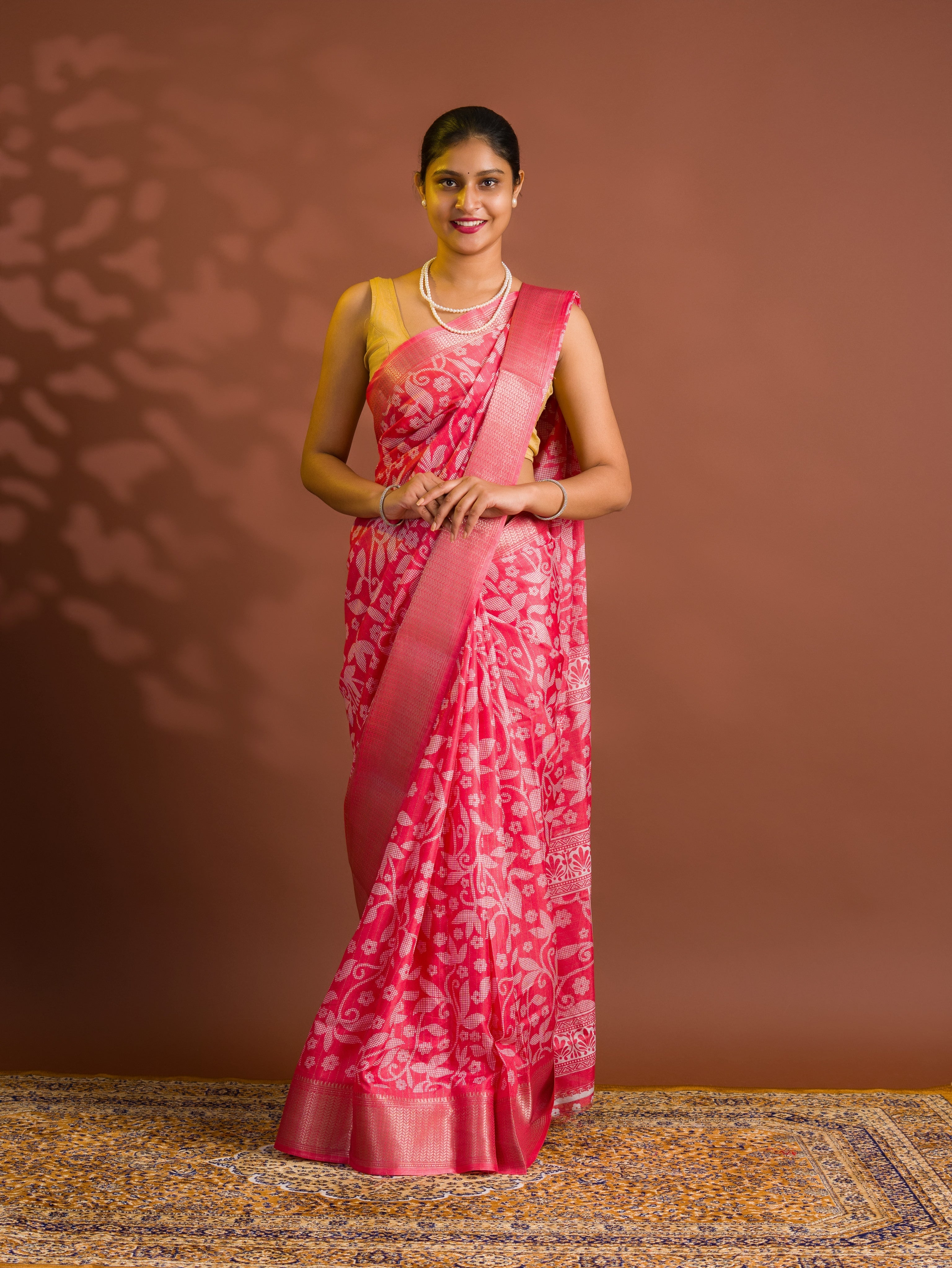 By Printed Style With Zari border