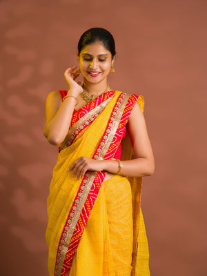 By Banarasi Saree With  Festive Wear