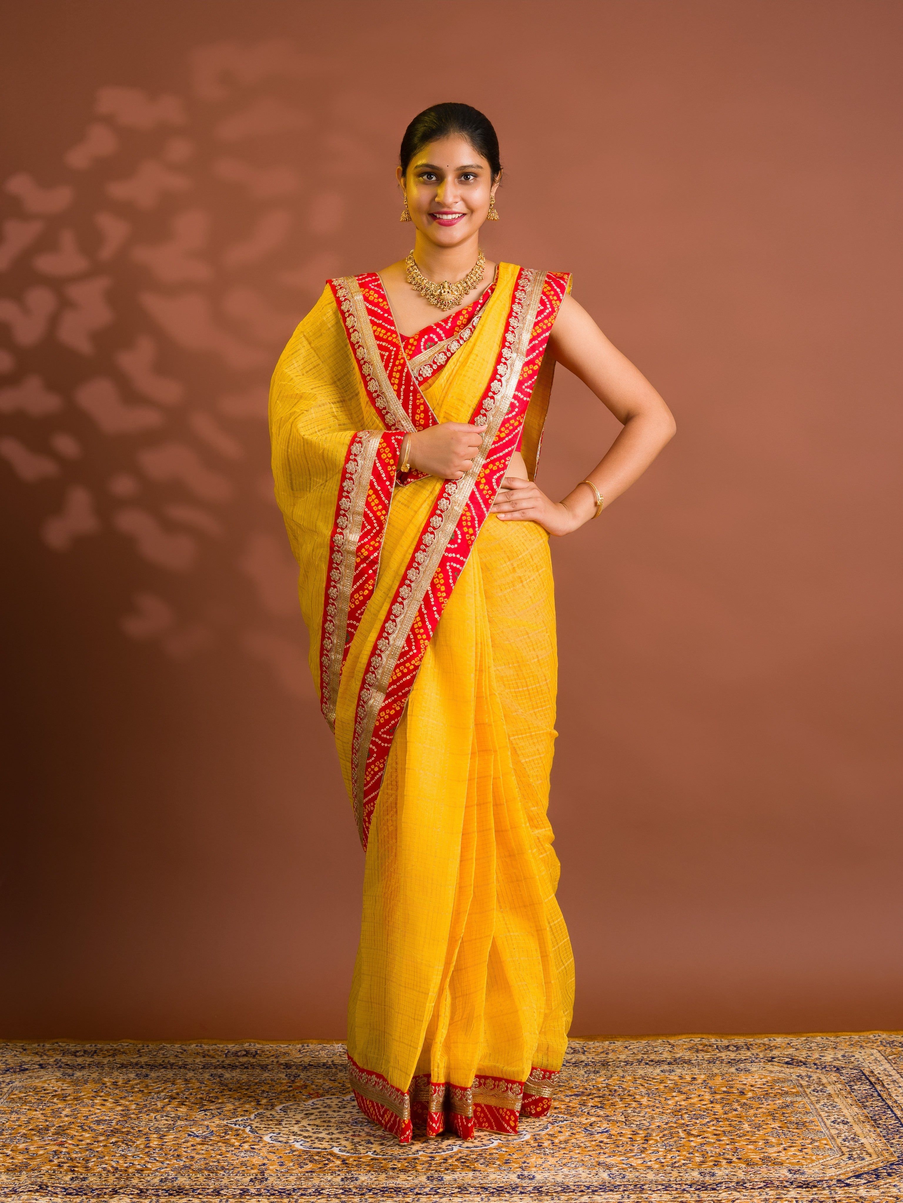 By Banarasi Saree With  Festive Wear