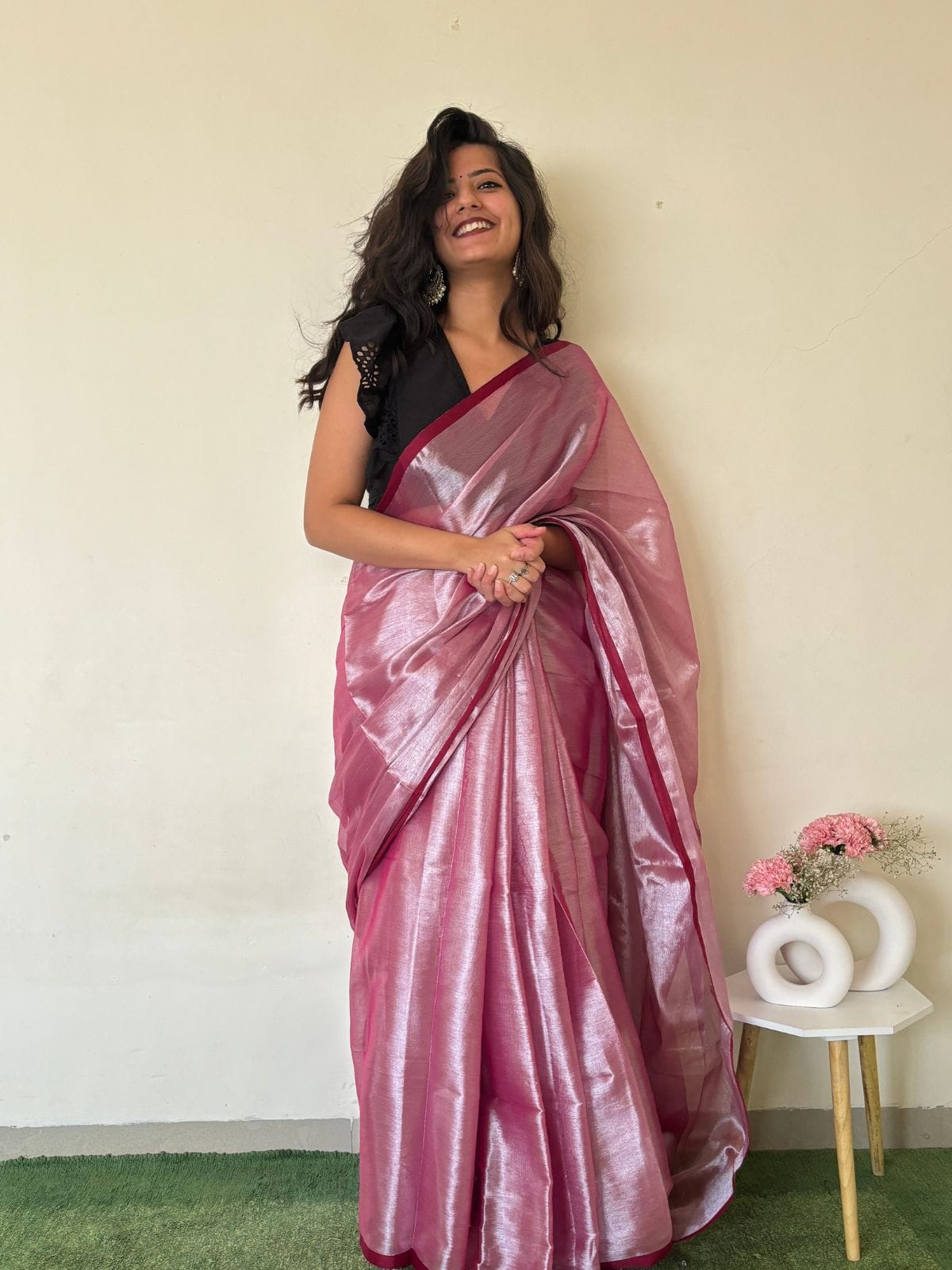 Tanmira New Tissue silk Bollywood Style Party Wear Saree SAM