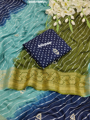 By Banaras Saree With  Gotapatti Work