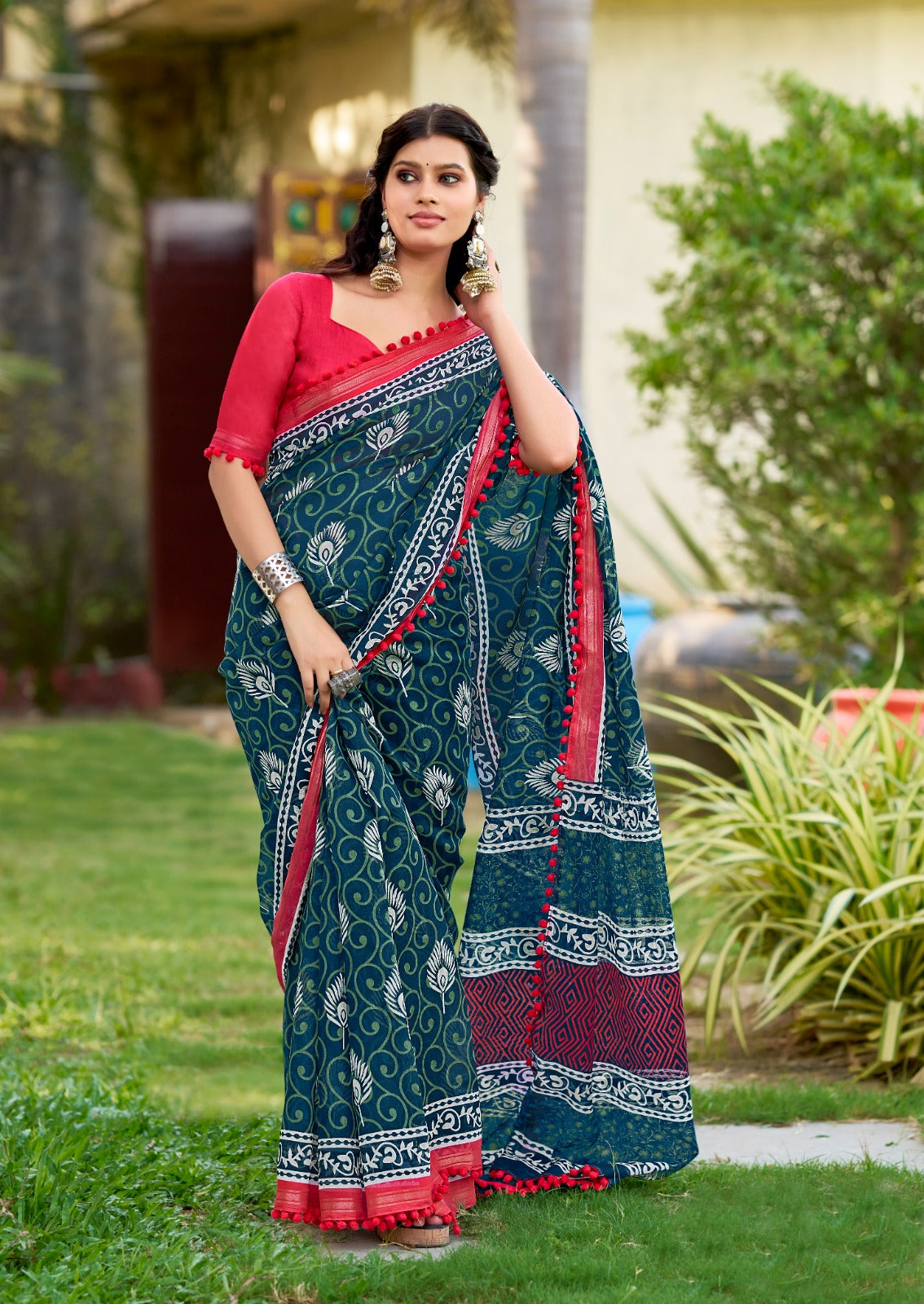 Tanmira New Latest Cottan Fabric With Printed Style Saree BHA