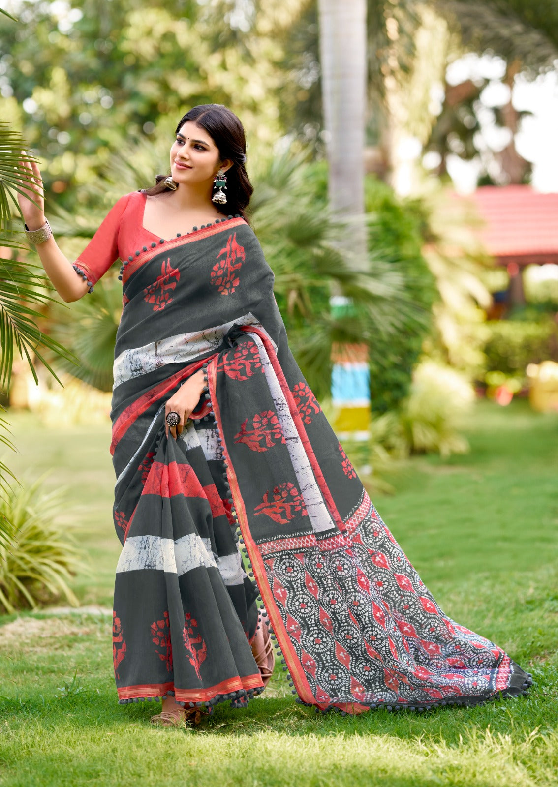 Tanmira New Latest Cottan Fabric With Printed Style Saree BHA