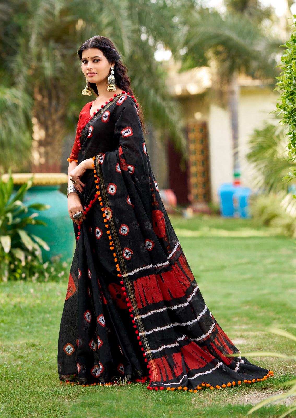 Tanmira New Latest Cottan Fabric With Printed Style Saree BHA