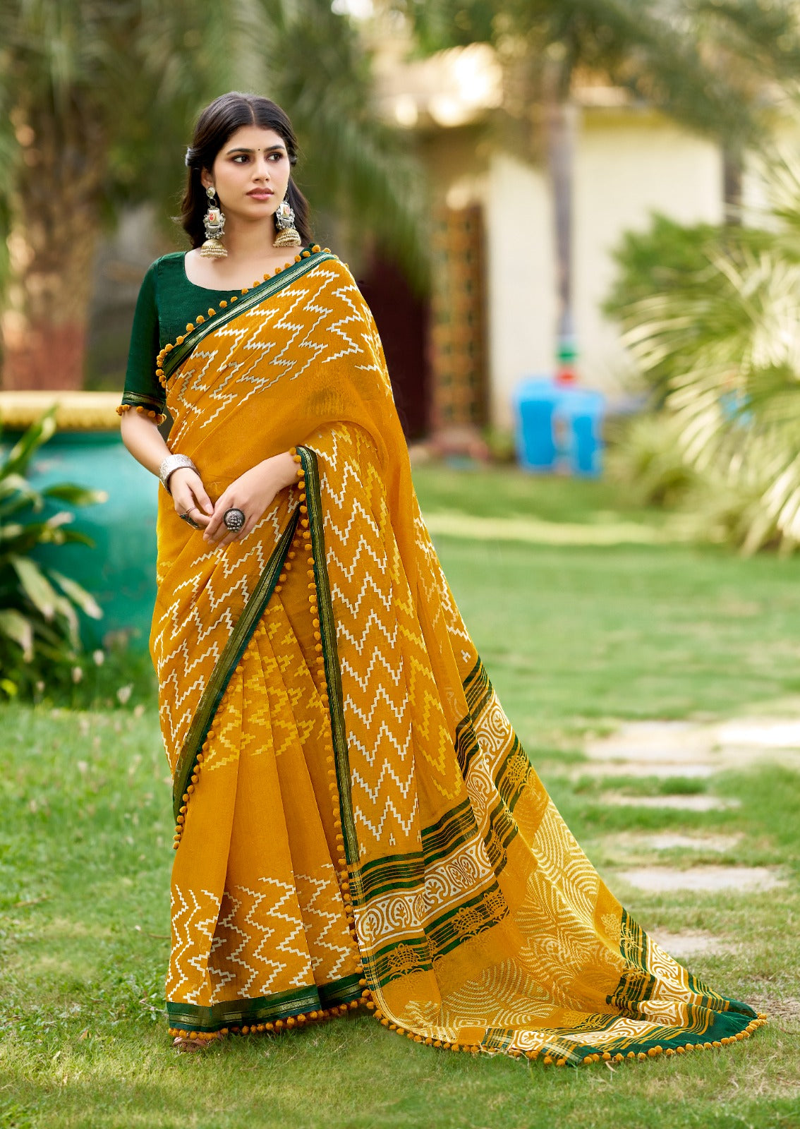 Tanmira New Latest Cottan Fabric With Printed Style Saree BHA