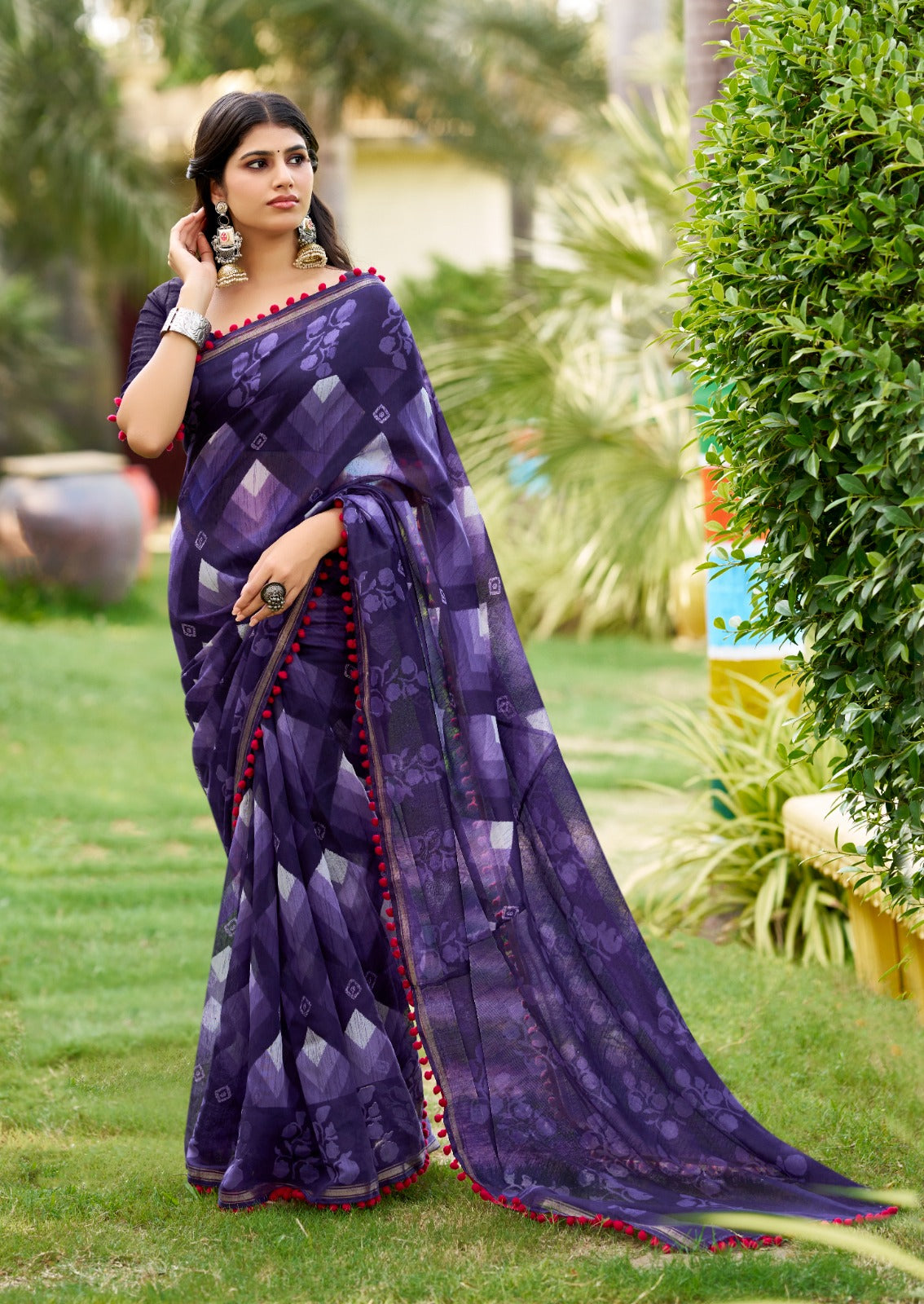 Tanmira New Latest Cottan Fabric With Printed Style Saree BHA