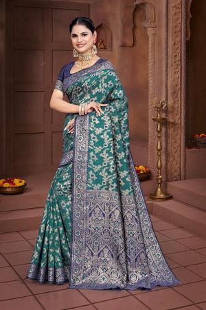 By Banarasi  Saree with Festive Wear