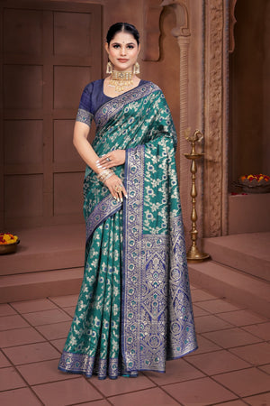 By Banarasi  Saree with Festive Wear