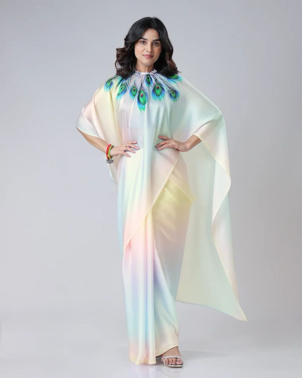 Tanmira New Peacock Princess Saree in Flowing Crepe Silk Fabric  STR
