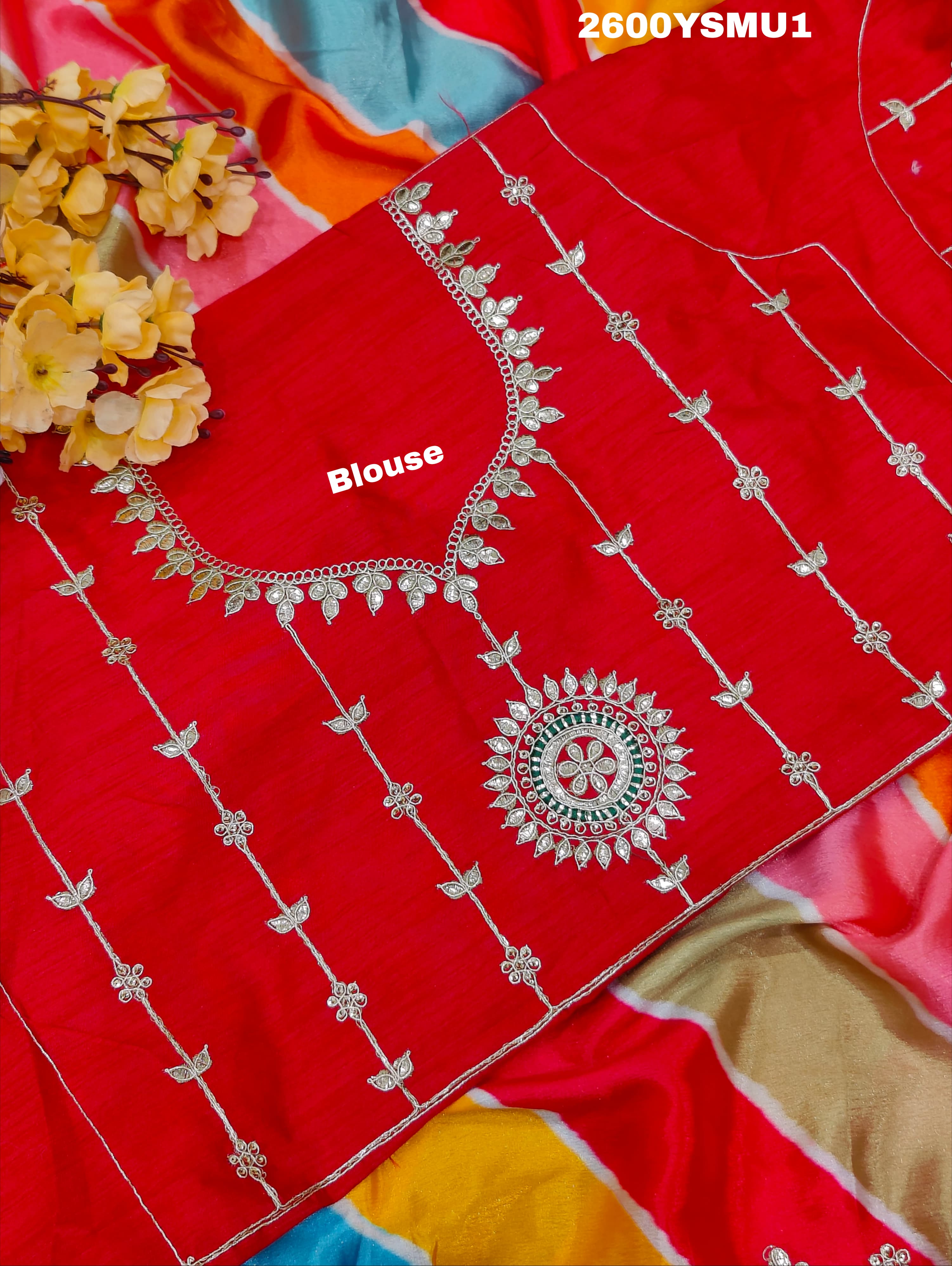 Silk Bollywood Style With Gotapatti Work Saree for festivals season 